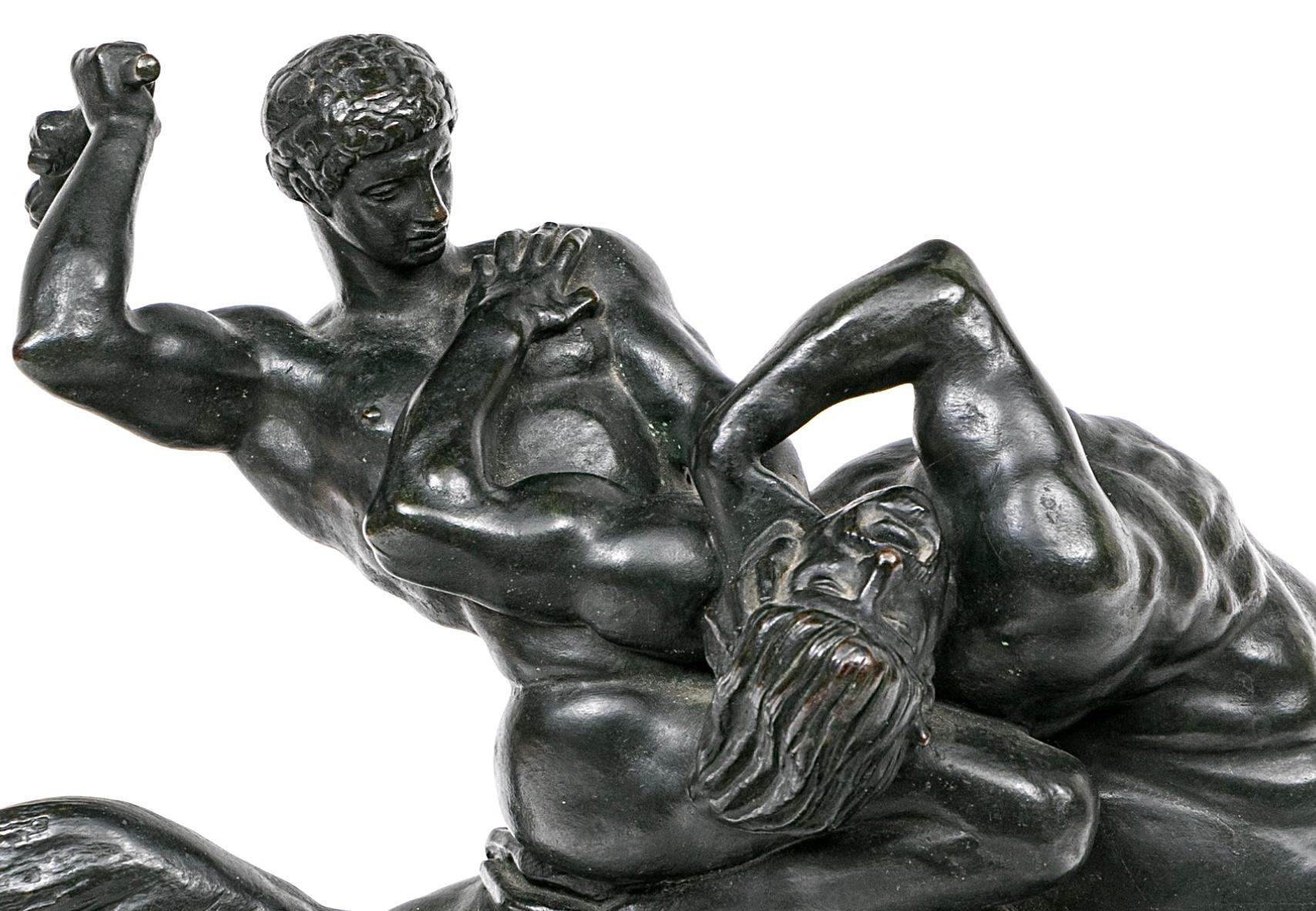 Francese Antoine-Louis Barye Teseo che uccide il Centauro Bienor Bronzo in vendita