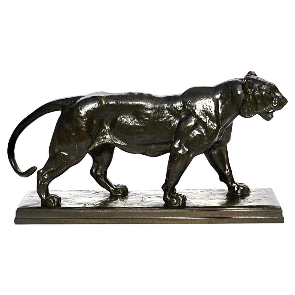 ANTOINE LOUIS BARYE (FRENCH 1795-1875)
Tigre Qui Marche; The Walking Tiger is an iconic Barye bronze depicting the fierce and elegant tiger Barye studied in the Paris zoo in the early nineteenth century and one of a pair with the Lion Qui Marche
