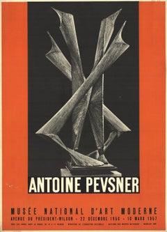 1957 Antoine Pevsner 'Musee National D'Art Moderne' Surrealism Black & White, Ora
