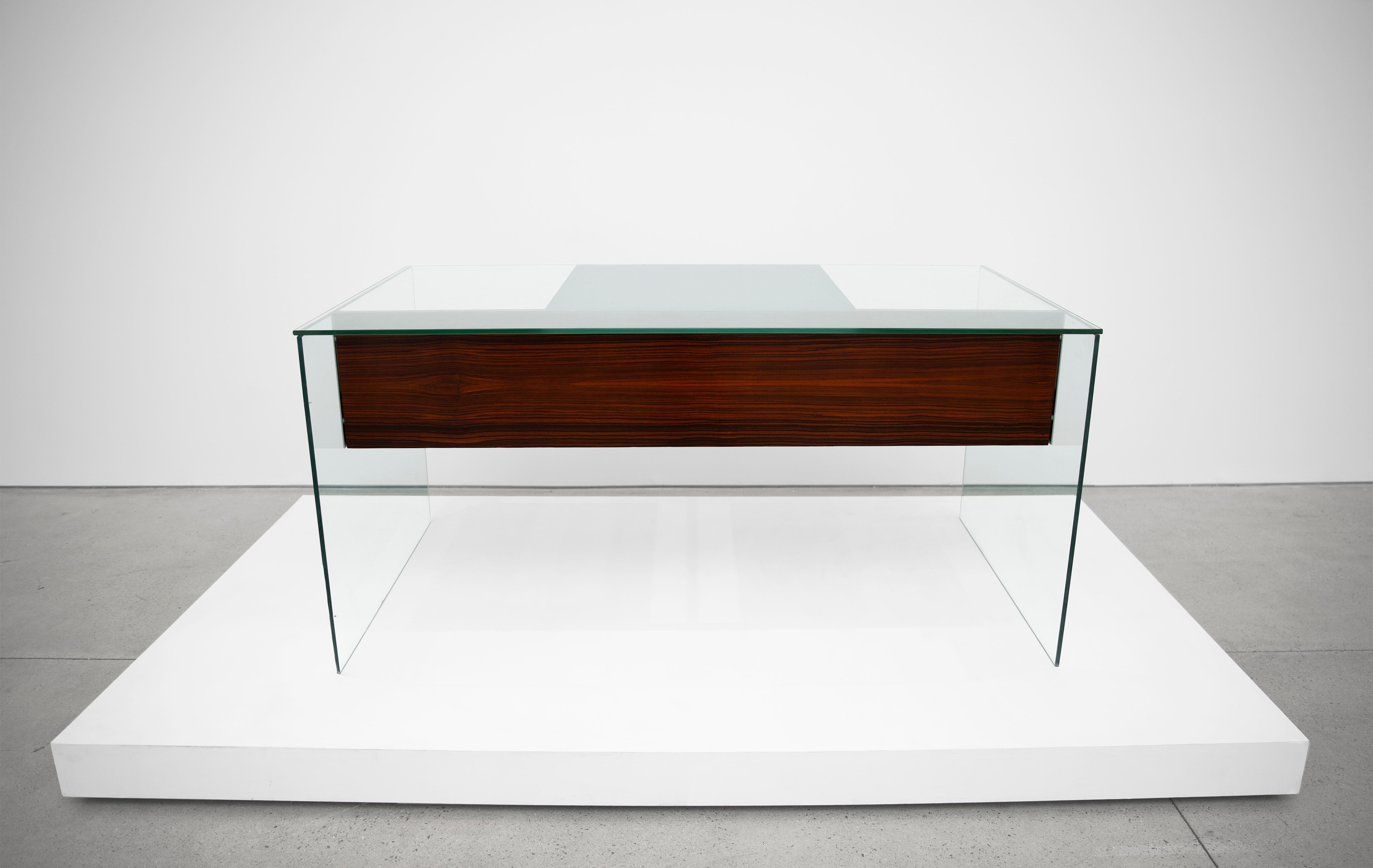 Antoine Philippon and Jacqueline Lecoq, 'Desk, ' Glass, Rosewood, Aluminum, 1960 4