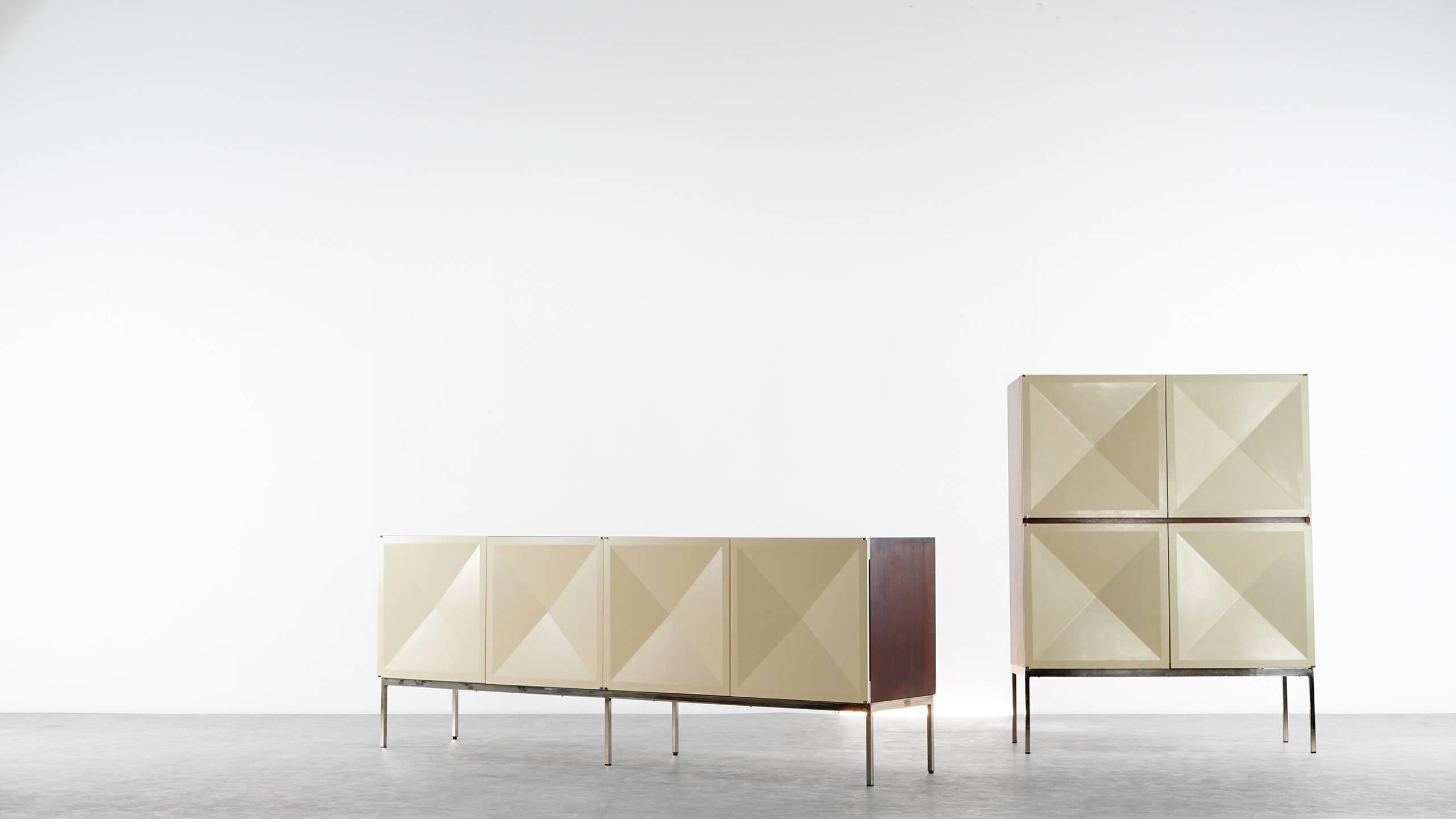 Mid-Century Modern Antoine Philippon and Jacqueline Lecoq Sideboard, High Board, 1964 for Behr