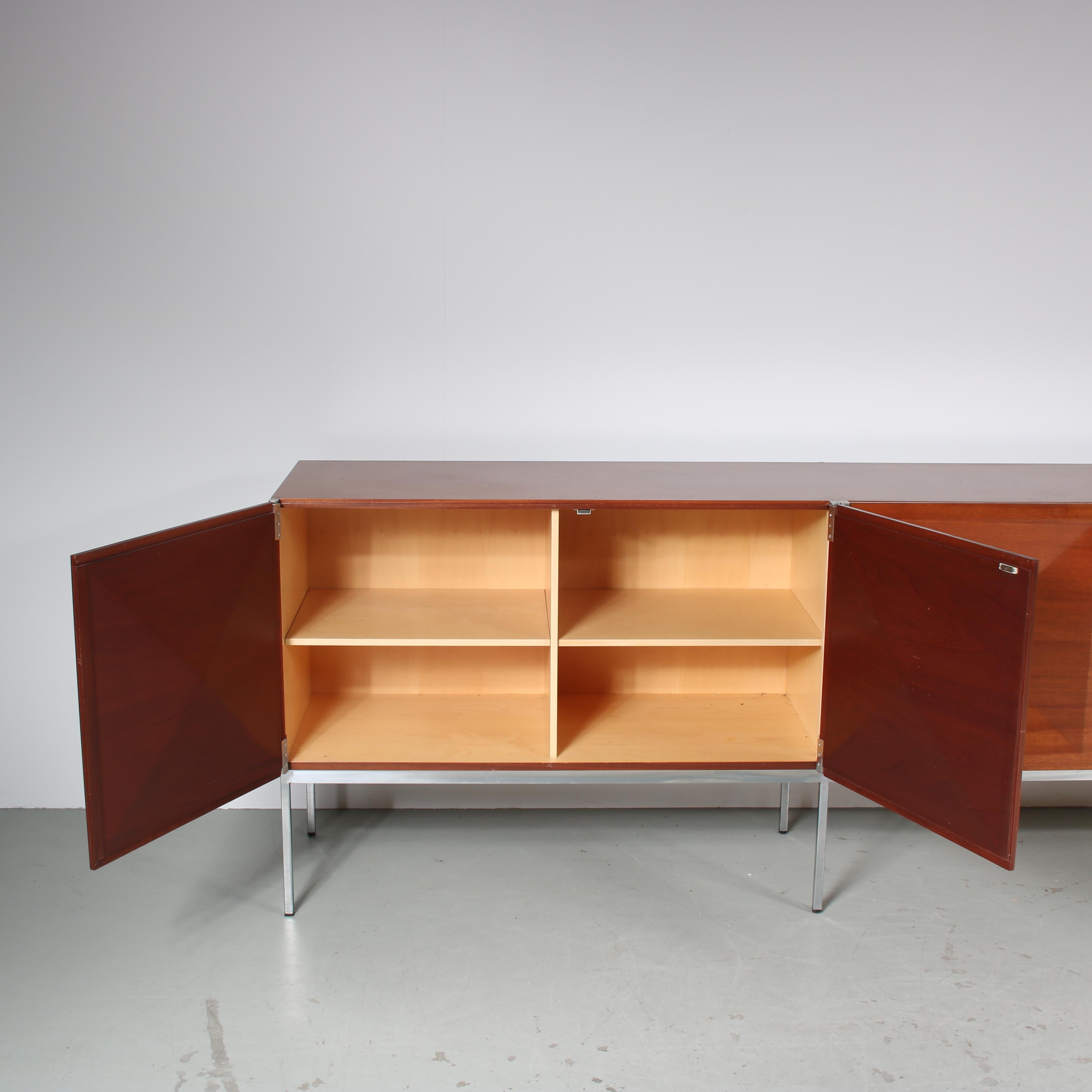 Metal Antoine Philippon & Jacqueline Lecoq Sideboard for Behr, Germany 1960