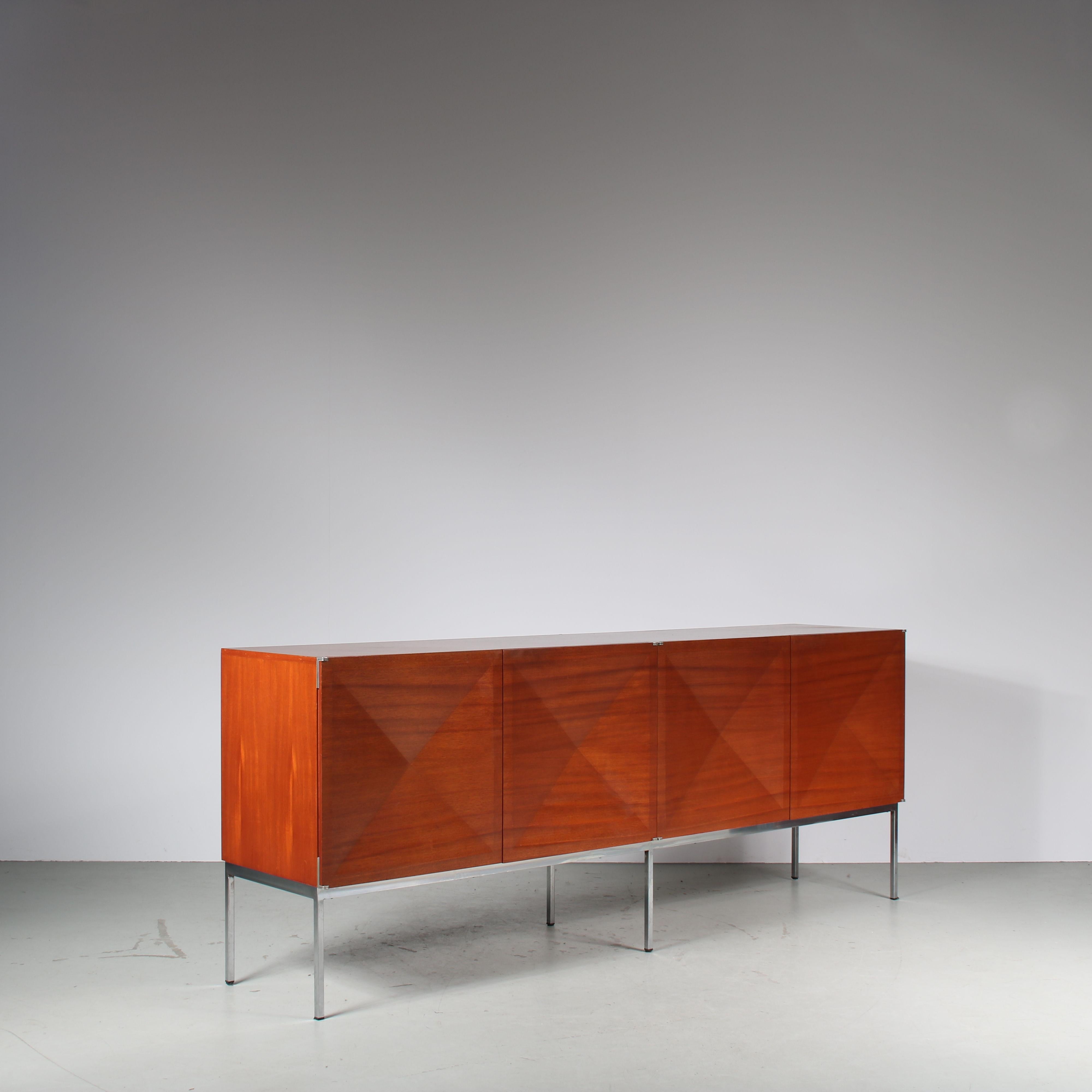 A stunning ‘Pointe de Diamant’ sideboard designed by Antoine Philippon & Jacqueline Lecoq manufactured by Behr in Germany around 1960.

This impressive sideboard is a fantastic find that owes it’s appeal to it’s modern design, eye for detail and