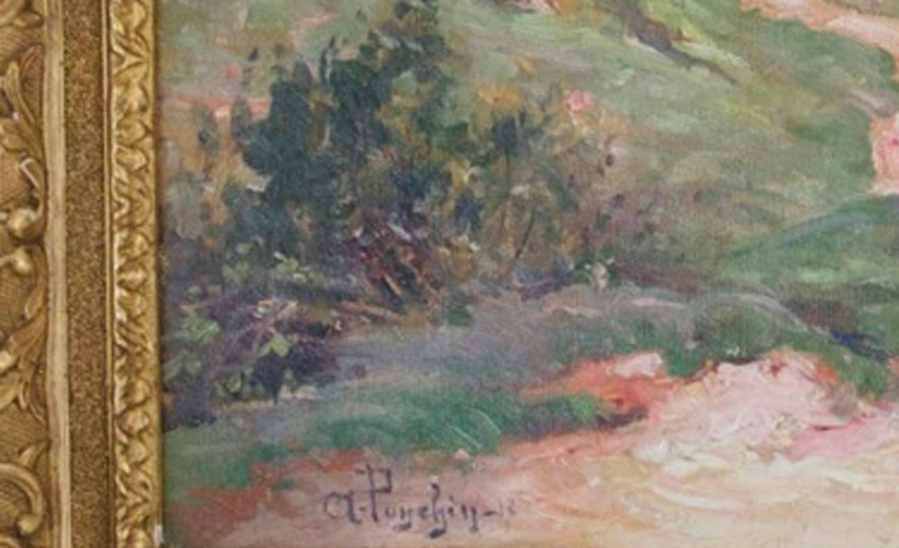 Ansicht der Stadt Martigues, Frankreich – Ölgemälde des französischen Impressionismus, 1918 im Angebot 3