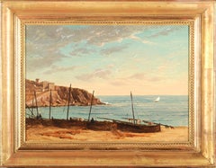 Beach and harbor de Banyuls au coût de la Méditerranée française