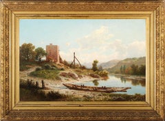 Il traghetto a Neuville sur Ain, vicino a Lione, in Francia