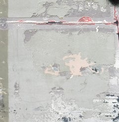 D-street, Contemporary Abstract Mixed Media Minimalist Art Grey Collage Canvas