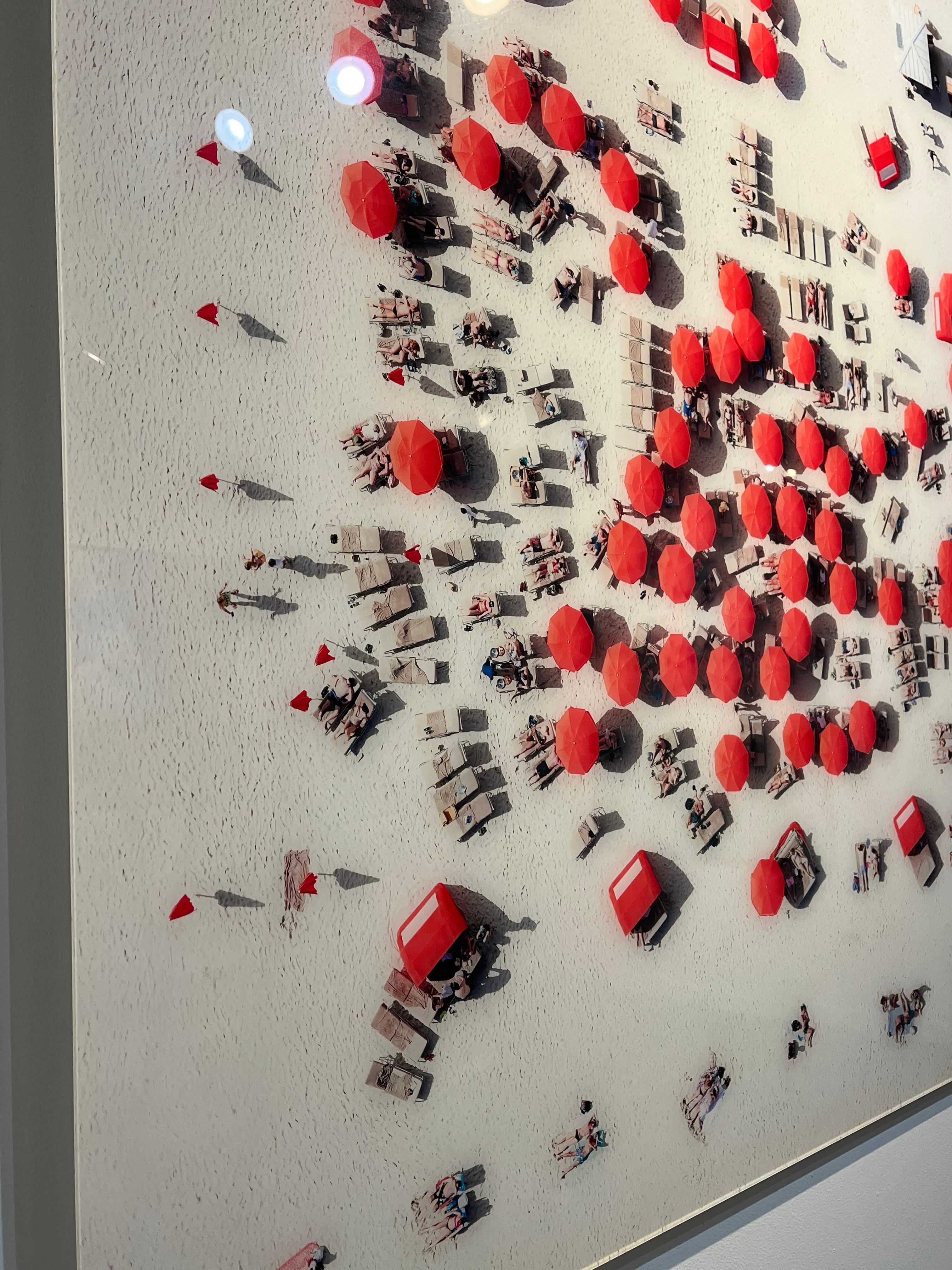 Red District - Gray Color Photograph by Antoine Rose