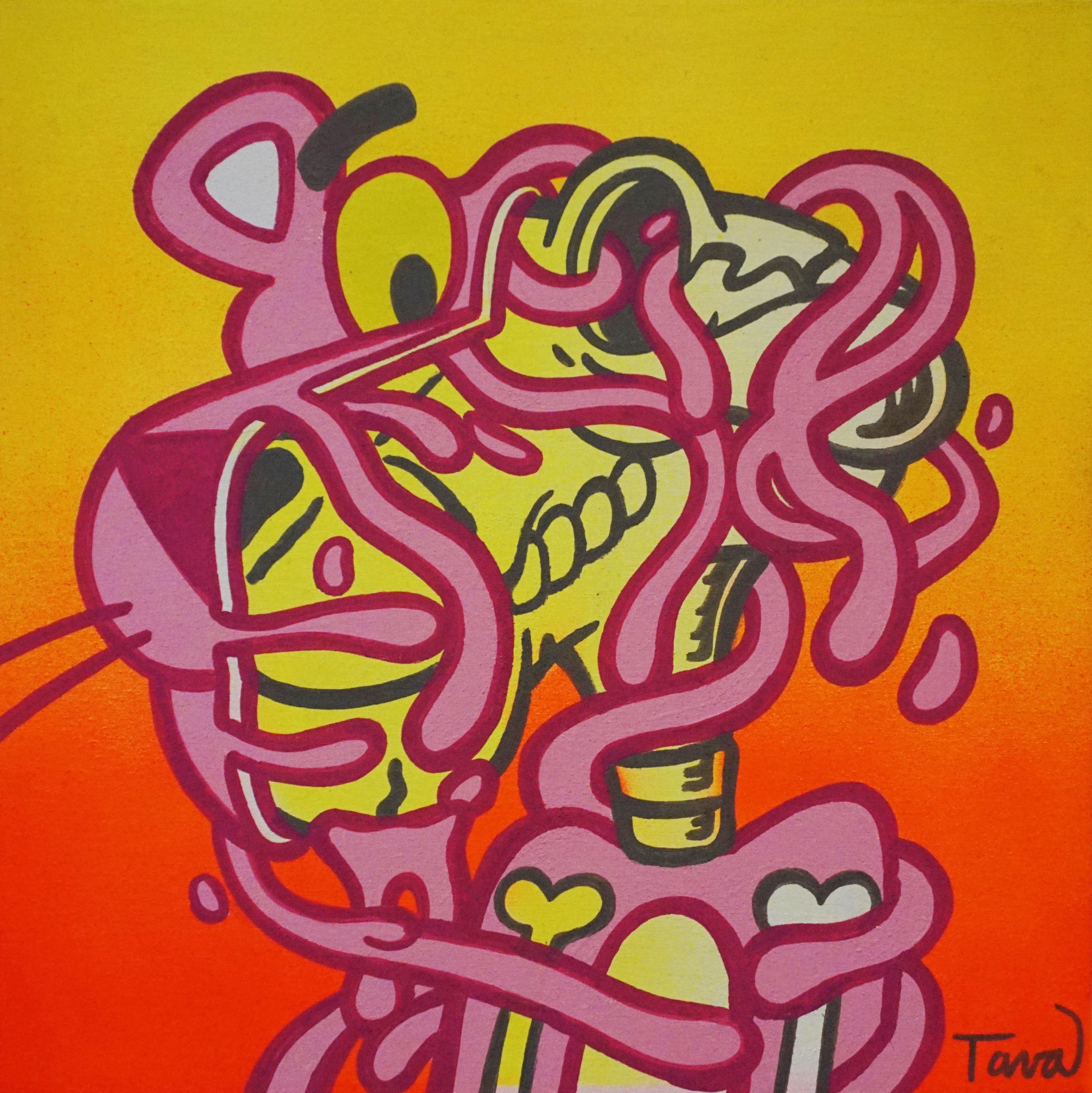 Pink Panther - Painting by Antoine Tava