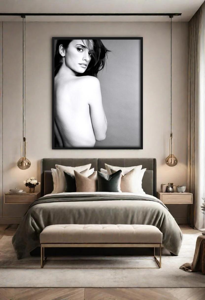Penelope Cruz – Nacktes b&w-Porträt des Filmstars, Kunstfotografie, 1998 (Zeitgenössisch), Photograph, von Antoine Verglas