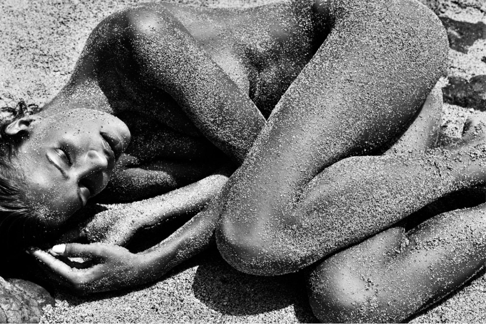 Antoine Verglas Black and White Photograph - Petra Grand Fond, Shell Beach - Limited Edition Fine Art Photography