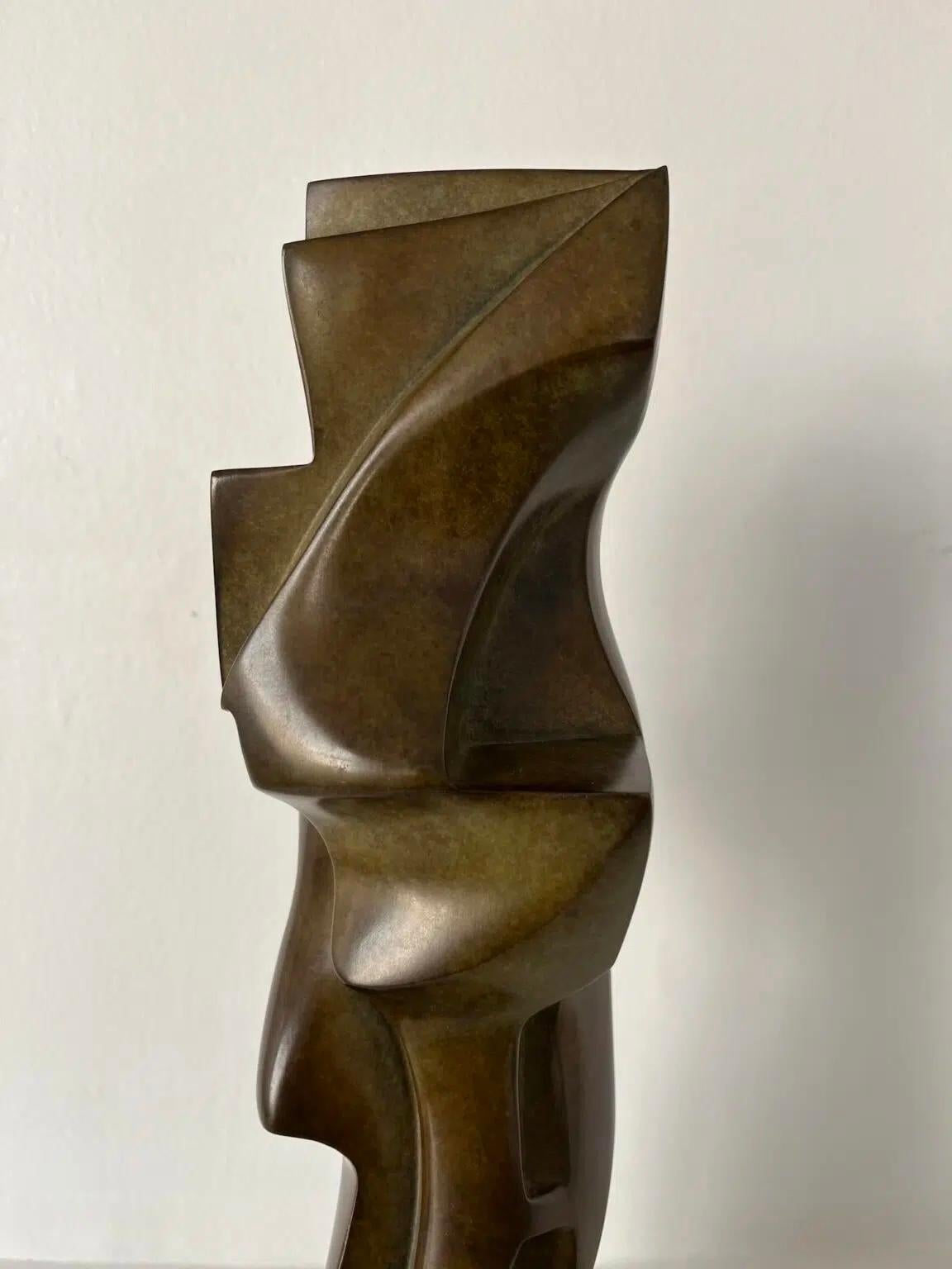 April by Antoine Vidal - Bronze sculpture, organic forms, totem en vente 9