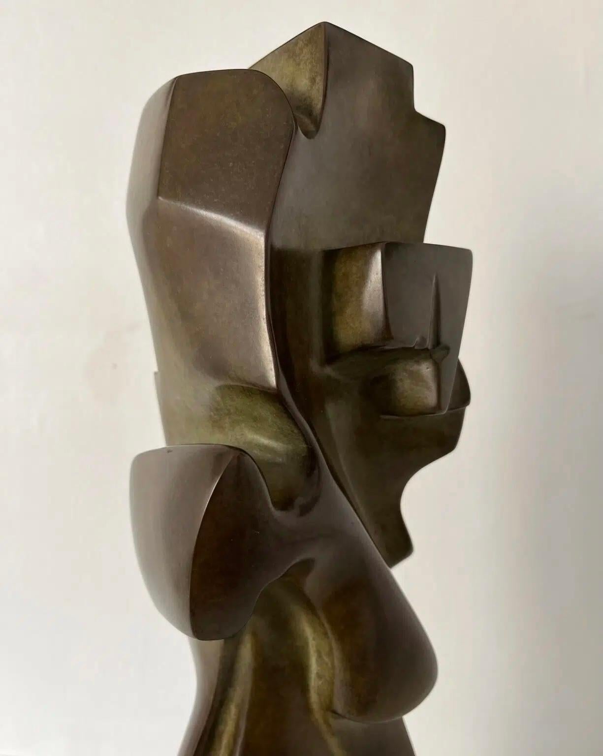 April by Antoine Vidal - Bronze sculpture, organic forms, totem en vente 11