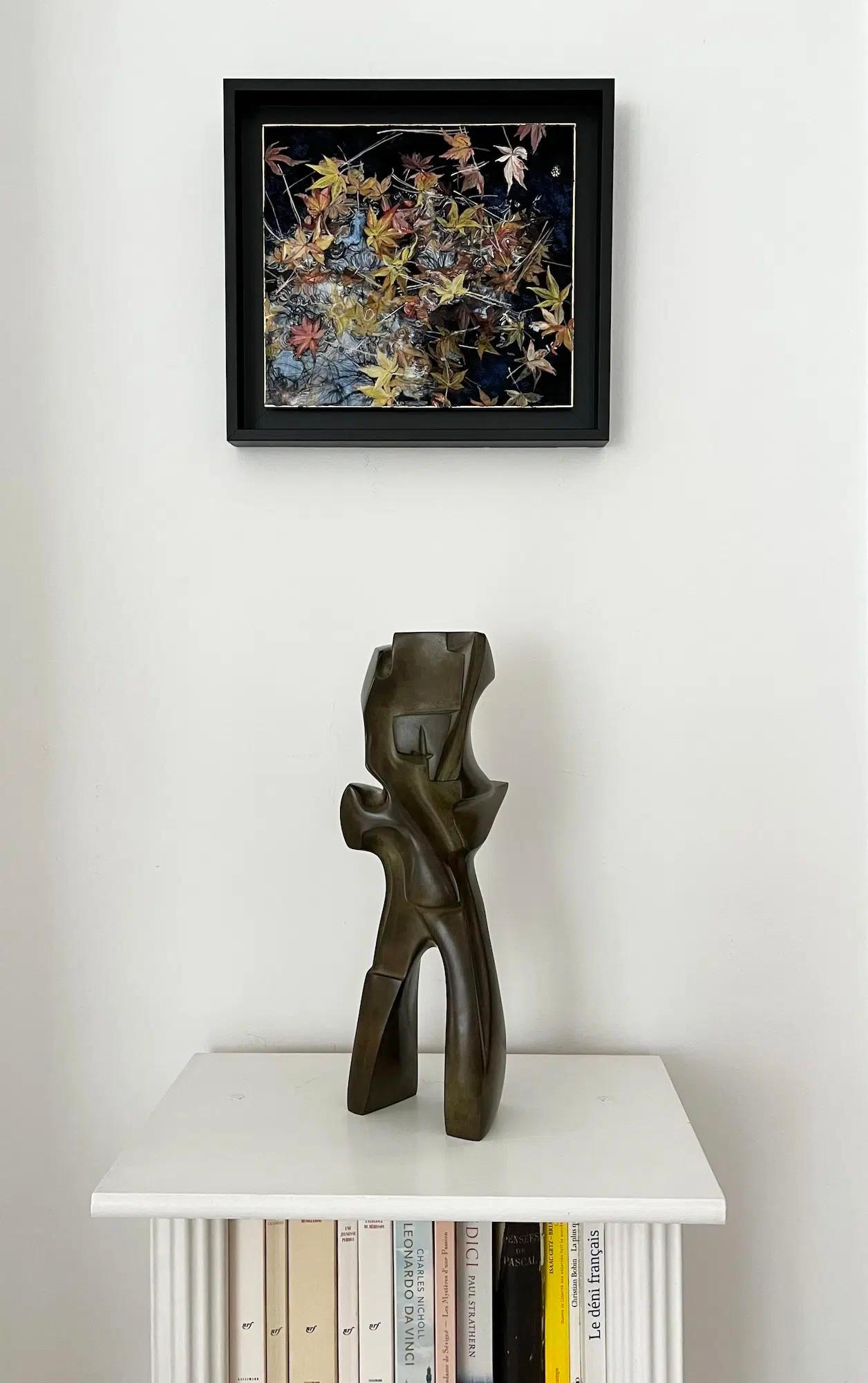 April by Antoine Vidal - Bronze sculpture, organic forms, totem en vente 1
