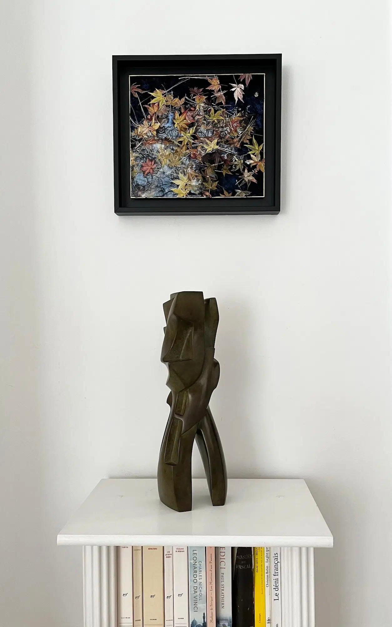 April by Antoine Vidal - Bronze sculpture, organic forms, totem en vente 2