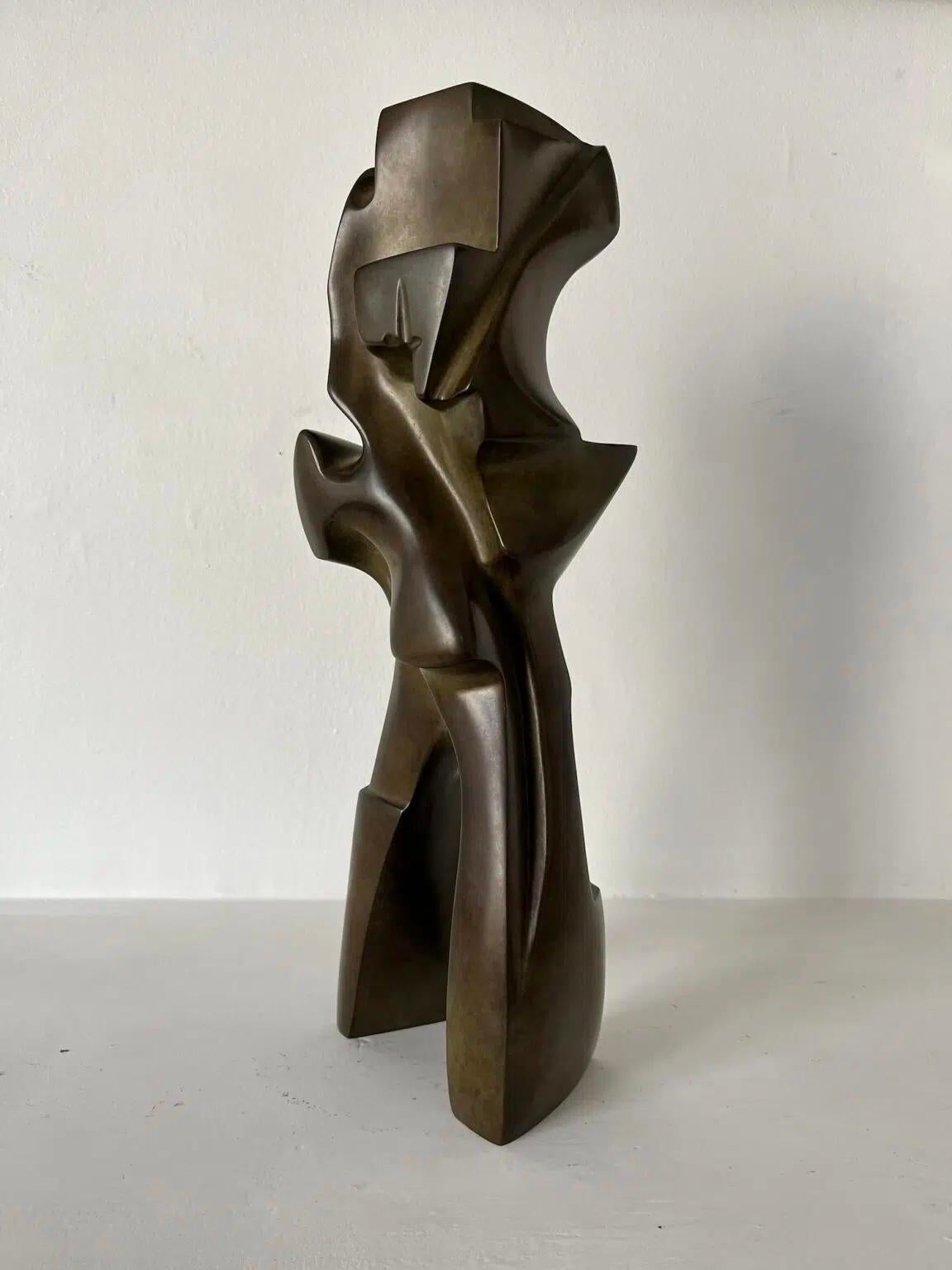 April by Antoine Vidal - Bronze sculpture, organic forms, totem en vente 3