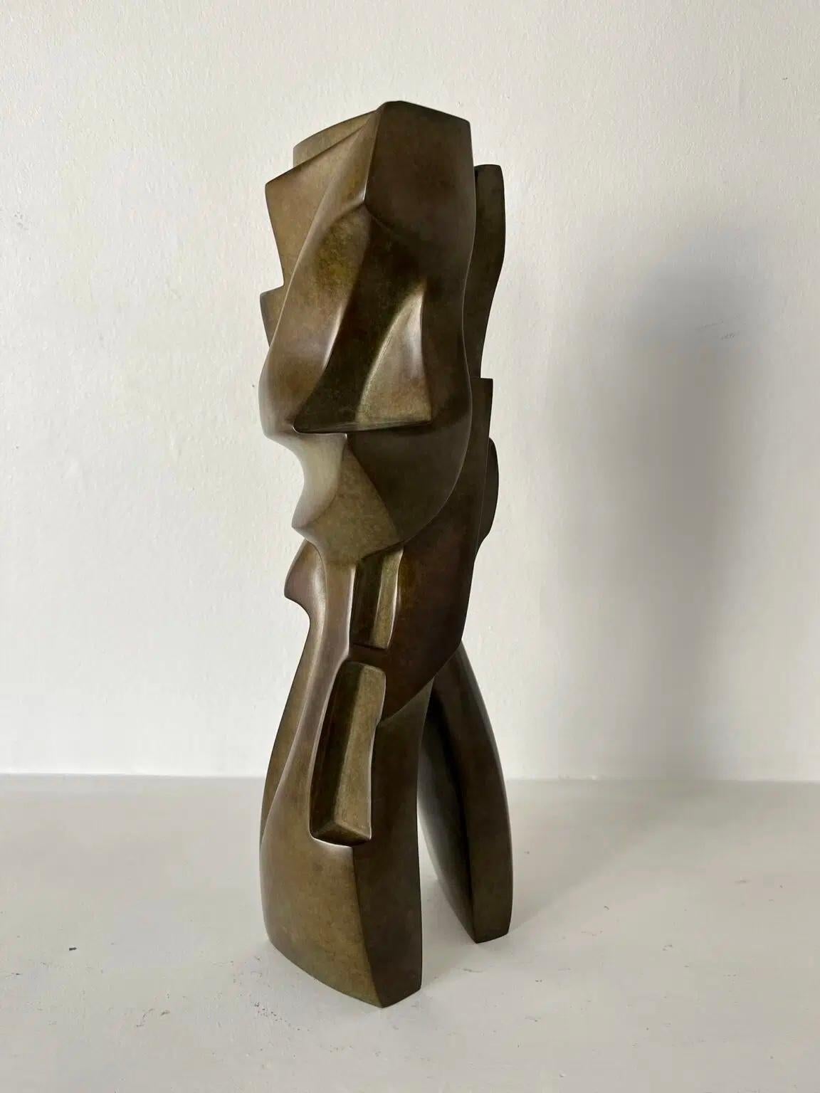 April by Antoine Vidal - Bronze sculpture, organic forms, totem en vente 4