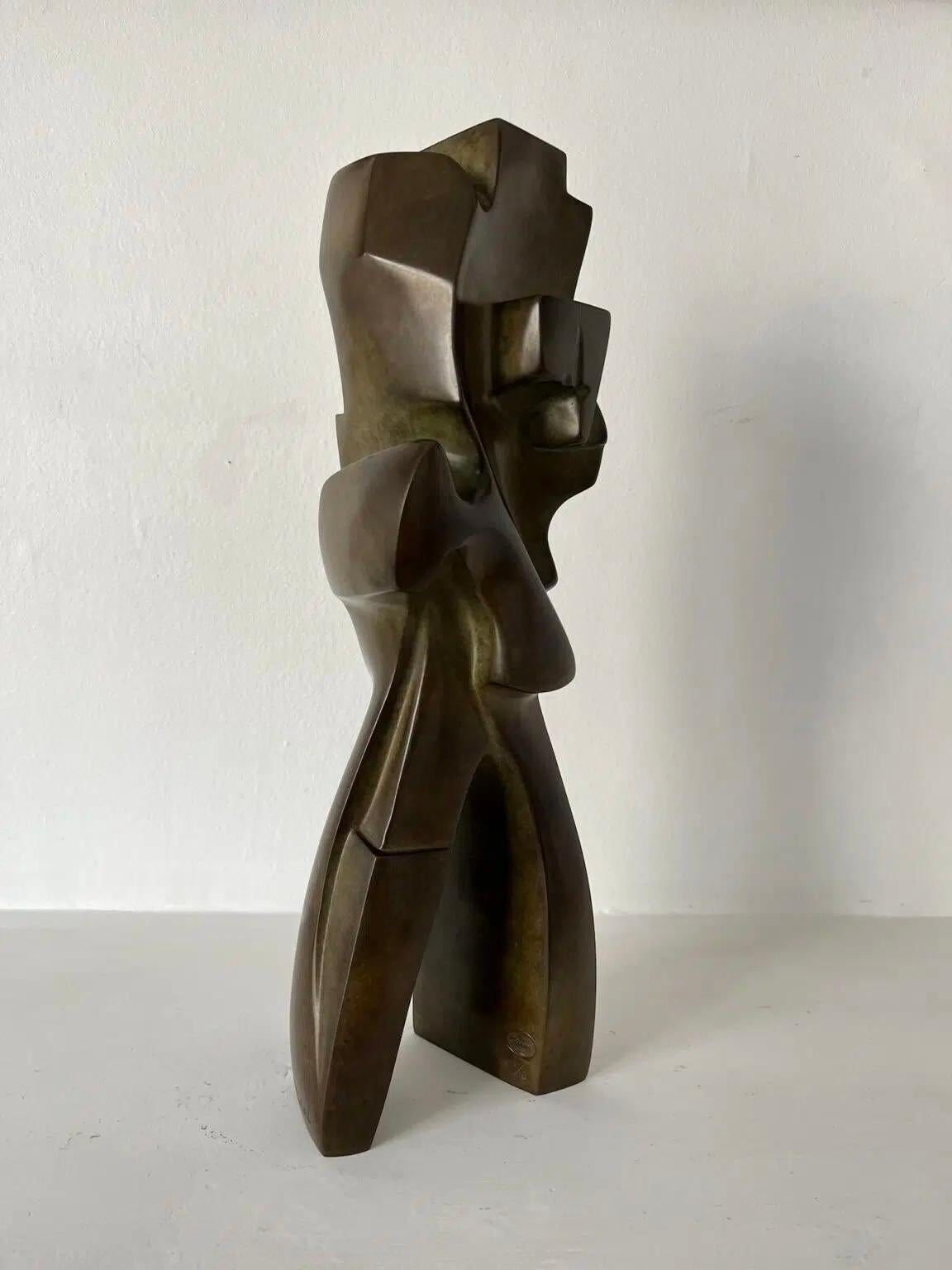 April by Antoine Vidal - Bronze sculpture, organic forms, totem en vente 5