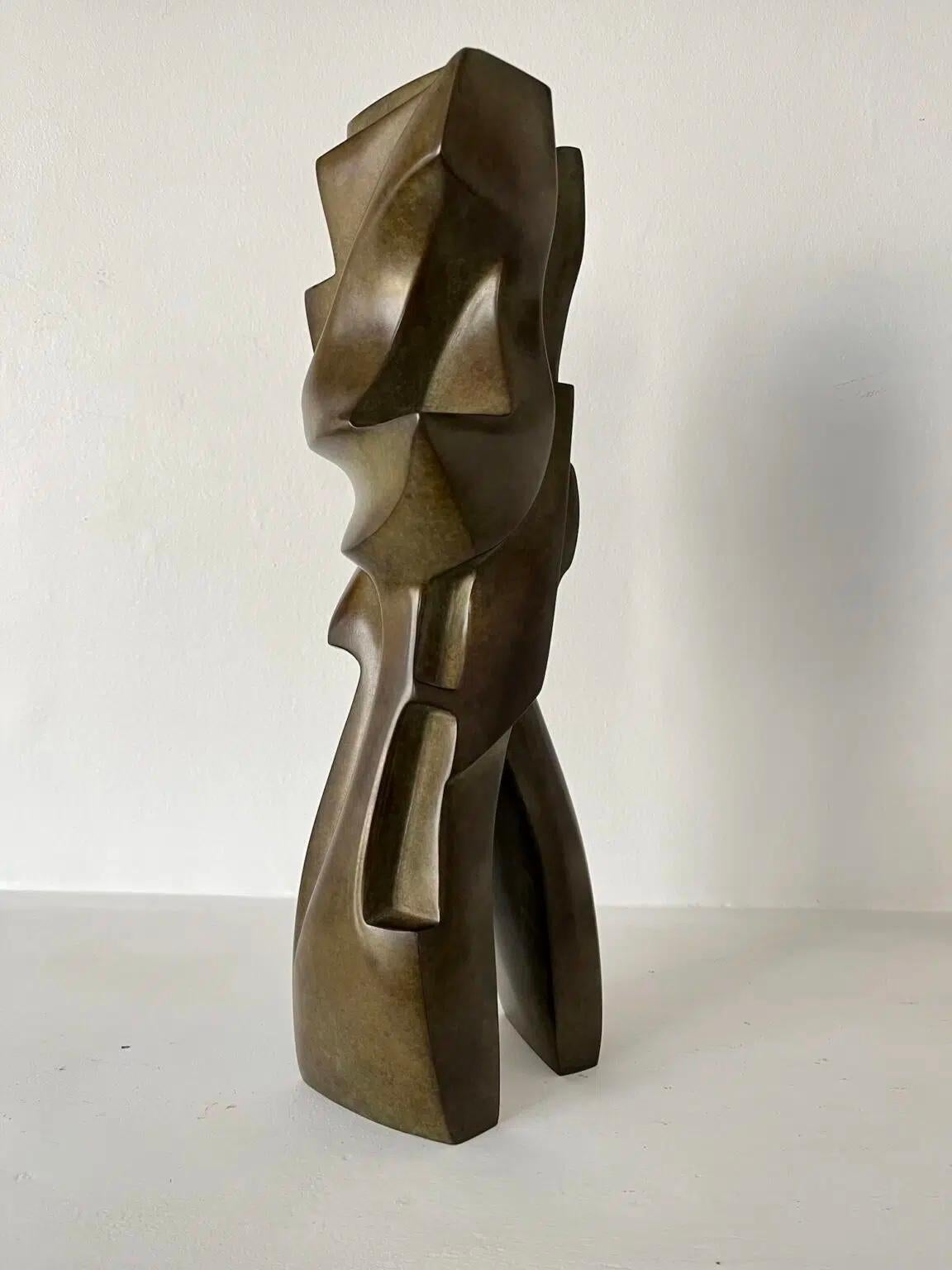 April by Antoine Vidal - Bronze sculpture, organic forms, totem en vente 6