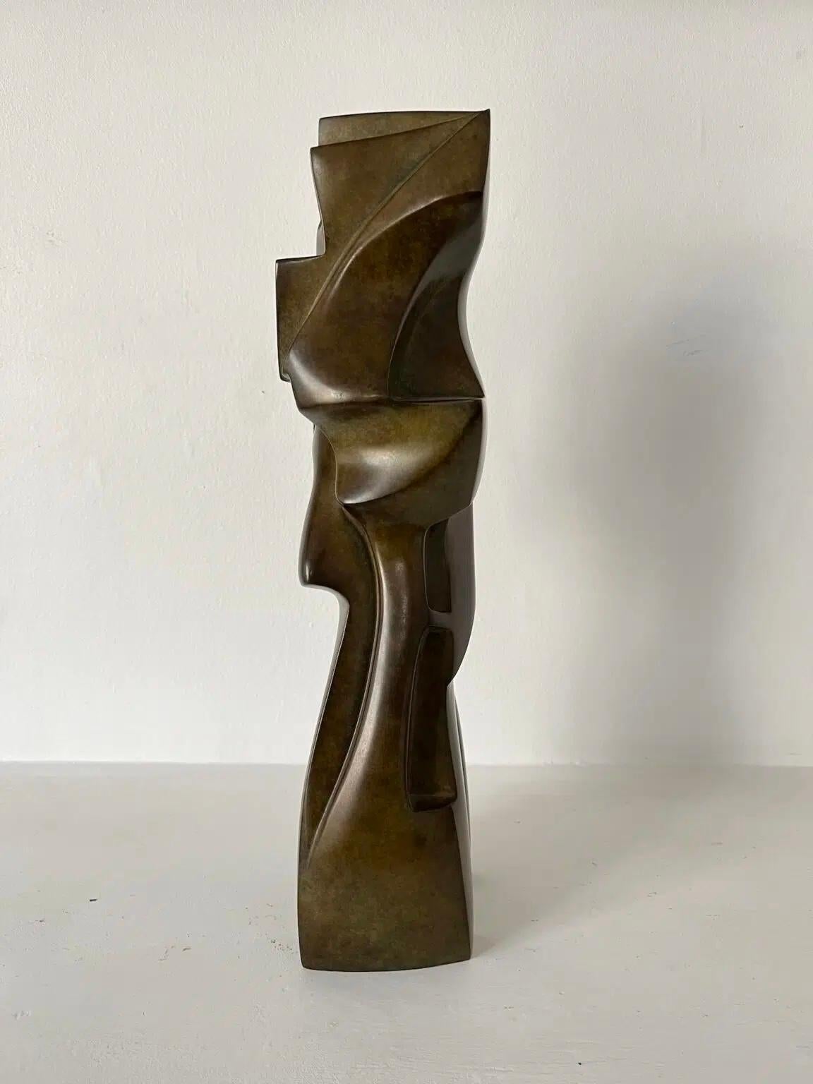 April by Antoine Vidal - Bronze sculpture, organic forms, totem en vente 7