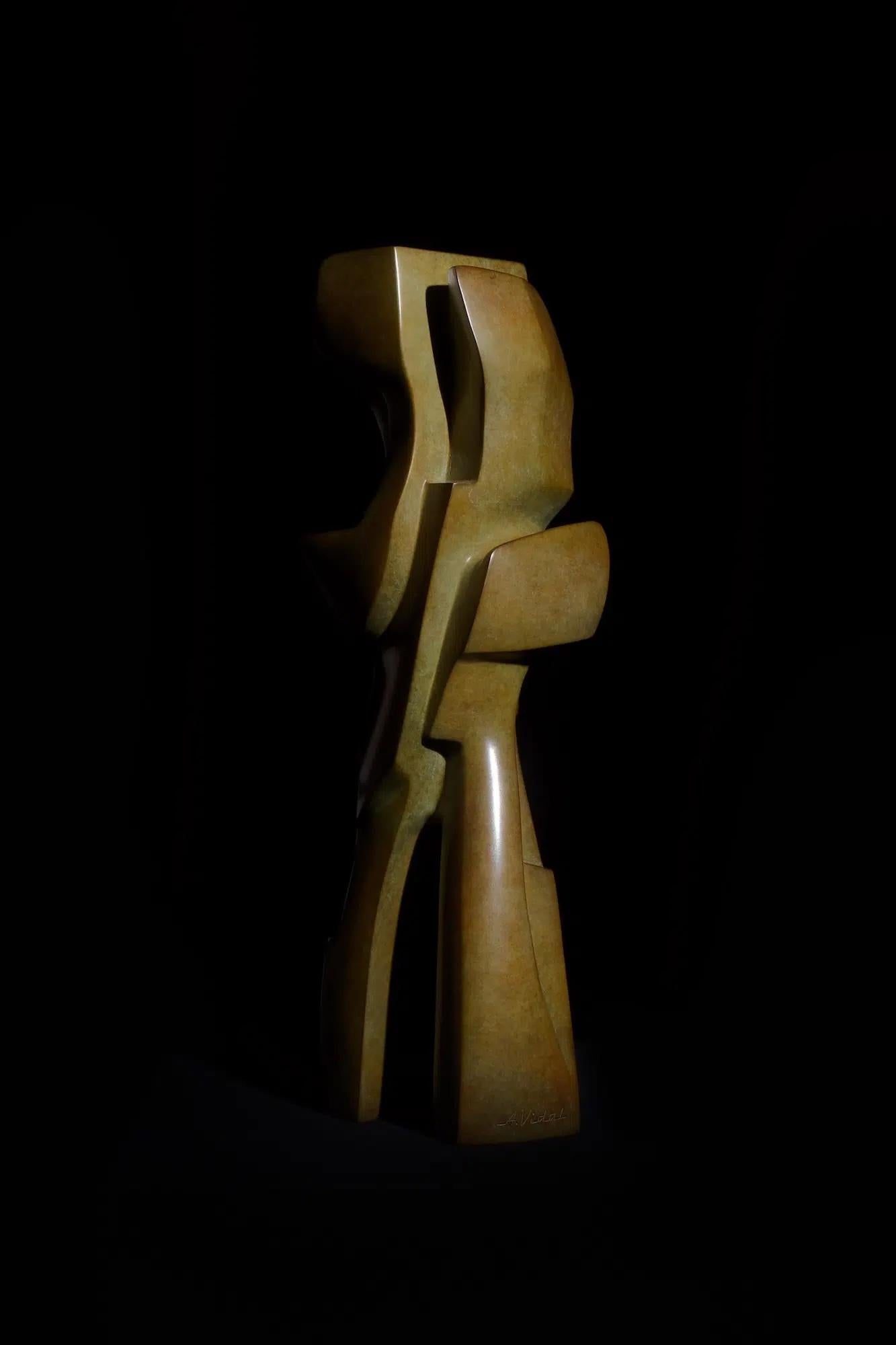 April by Antoine Vidal - Bronze sculpture, organic forms, totem en vente 8
