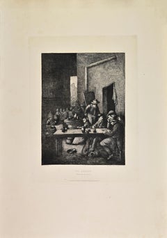 Une Auberge – Radierung von Antoine Vollon – 1860er Jahre