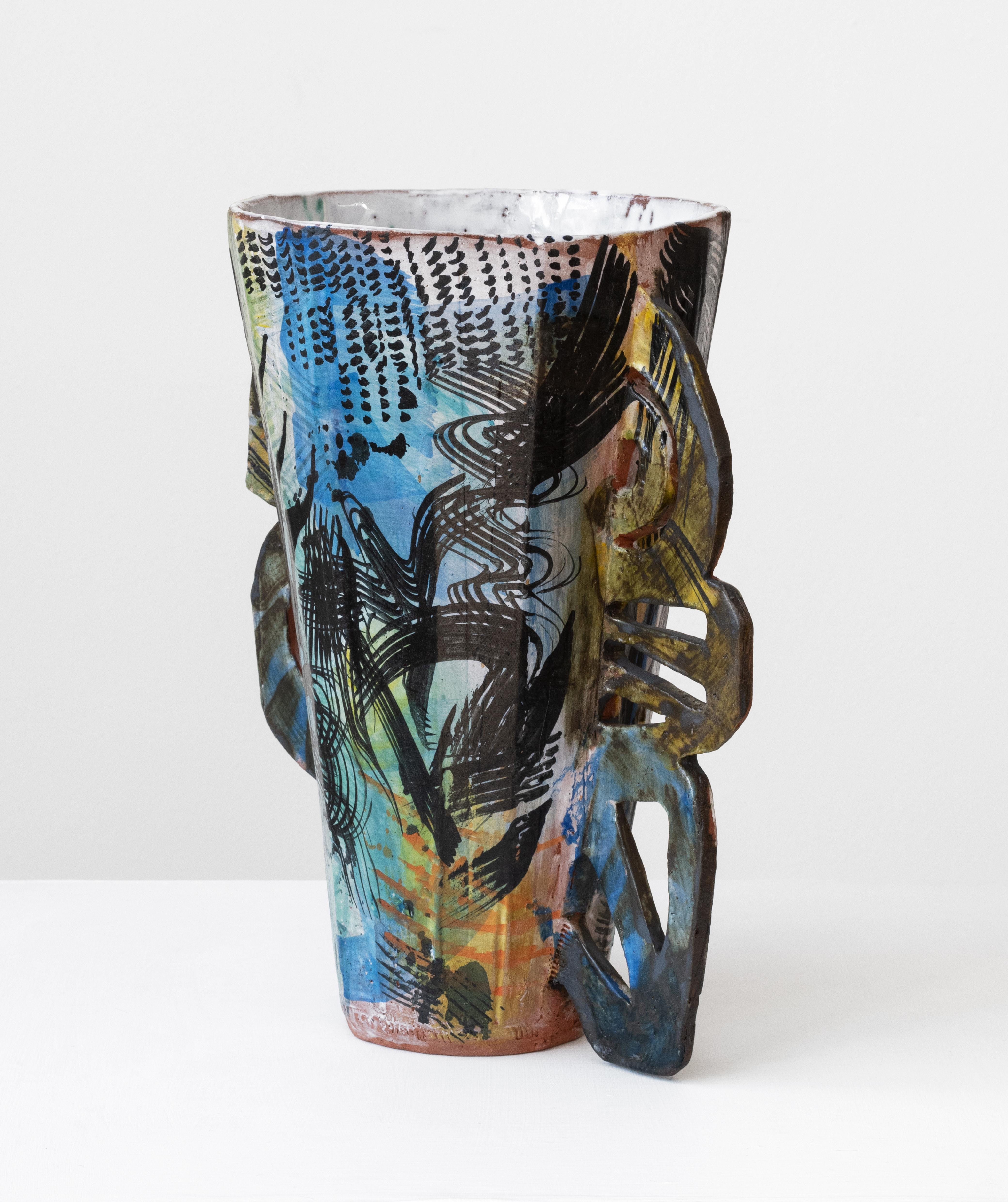 Calligraphic Vessel - Sculpture by Antoinette Du Plessis