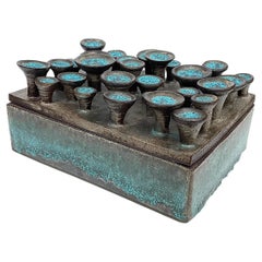 Antoinette Faragallah LARGE Palm Springs Keramik-Schachtel mit zwei Teilen und Deckel