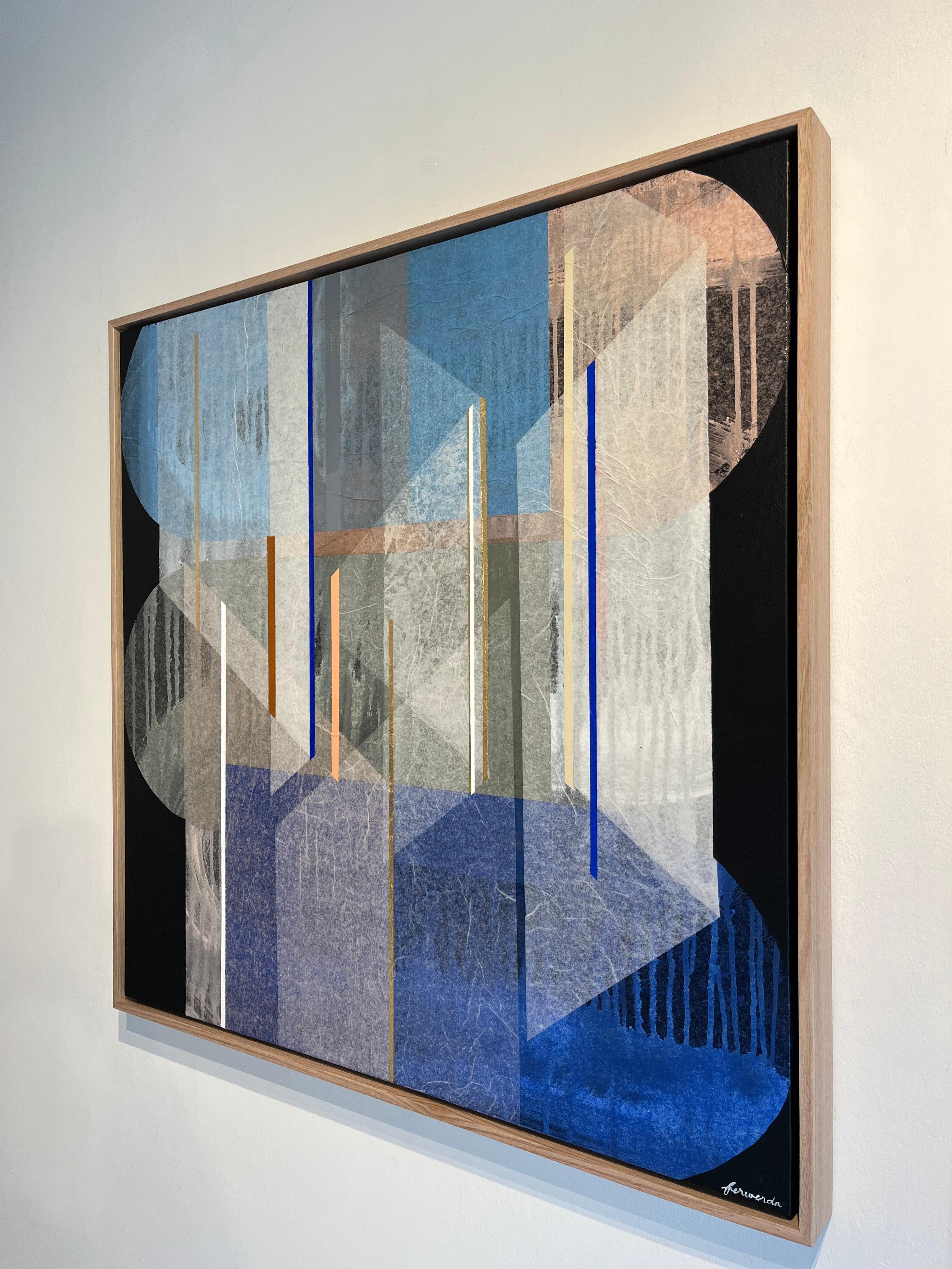 Azurit Gossamer-originales modernes abstraktes Ölgemälde- zeitgenössisches Kunstwerk (Abstrakter Expressionismus), Painting, von Antoinette Ferwerda