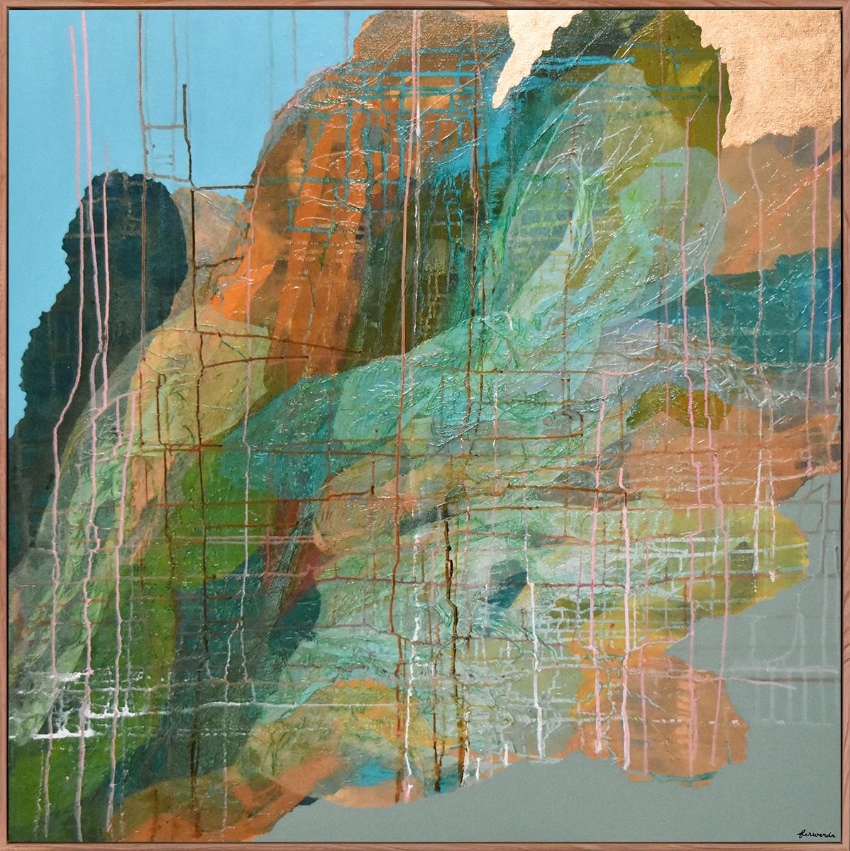 Antoinette Ferwerda Abstract Painting - Bottlebrush Grass-original modern abstract painting-contemporary Art- Artwork