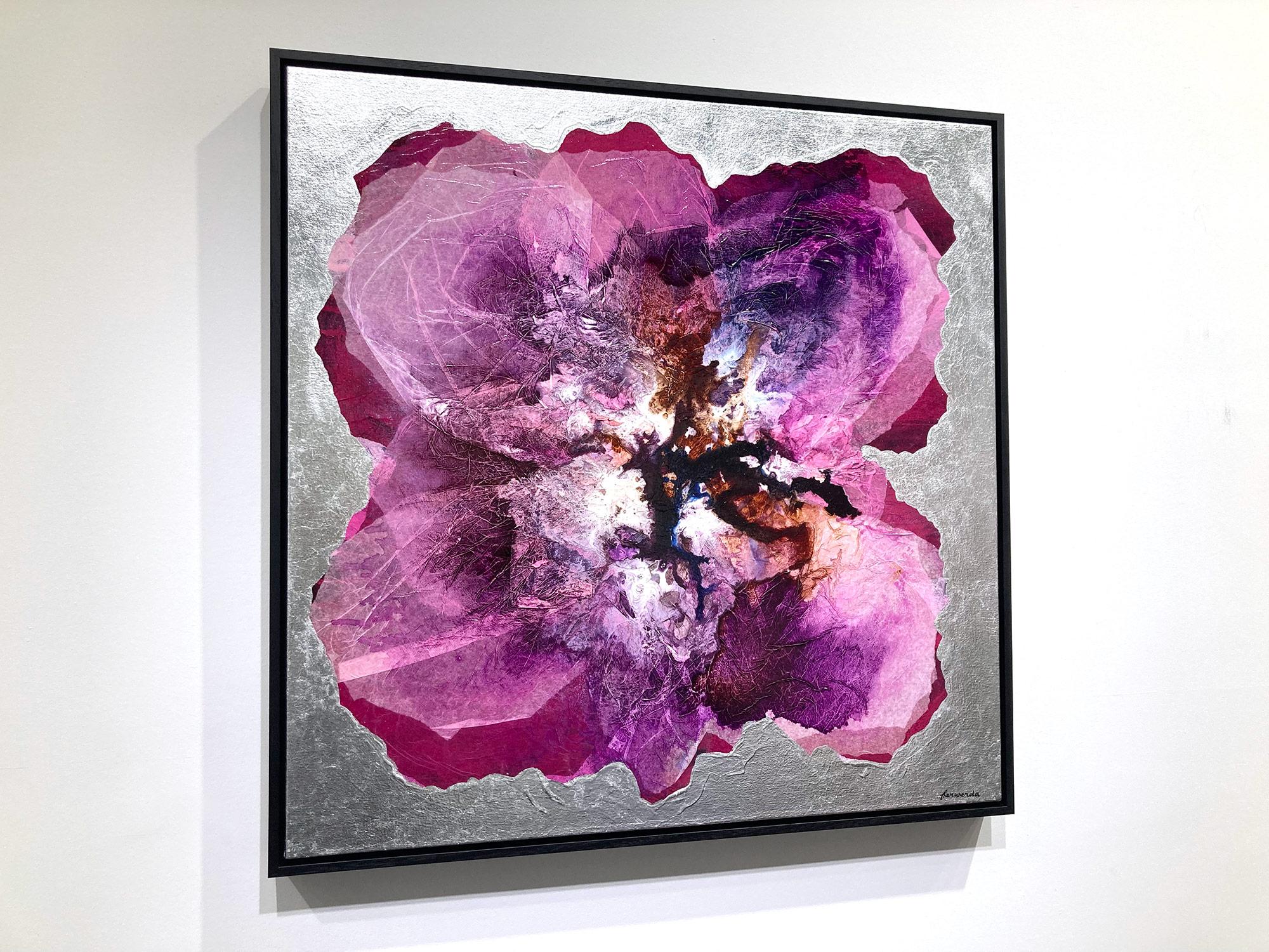 „Divine Champagner Mohnblumen“ Zeitgenössisches Gemälde in Mischtechnik auf Leinwand im Angebot 11