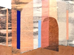 "Prisma 12" Zeitgenössische geschichtete gemischte Medien Geometrische Malerei auf Leinwand