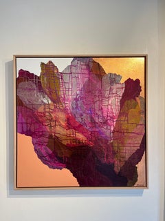Sweet Grass I, Original Mixed Media Abstract Painting, Signed 84 x 84