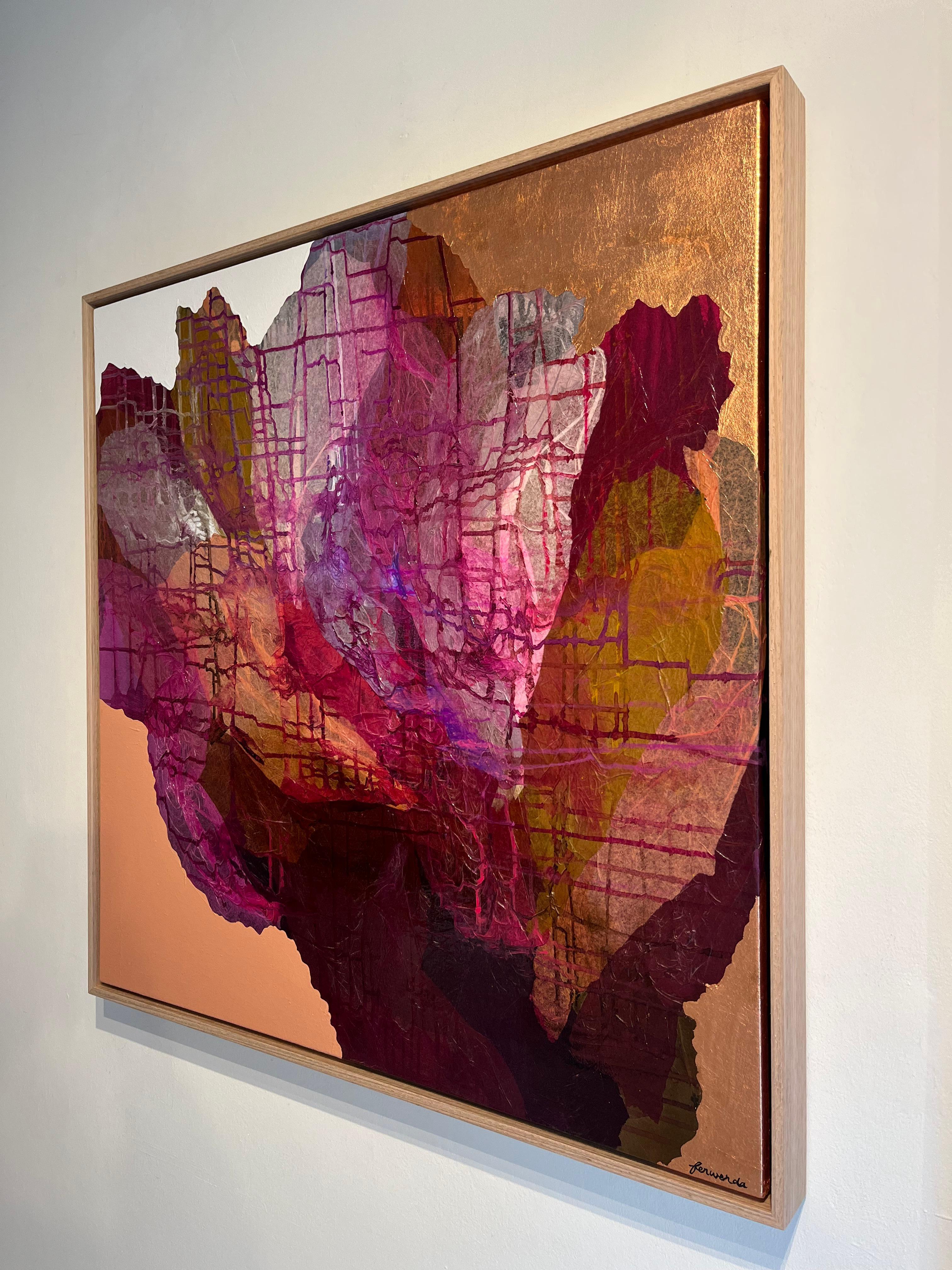 Hierba dulce II -cuadro al óleo abstracto original- Arte moderno contemporáneo - Painting Expresionismo abstracto de Antoinette Ferwerda