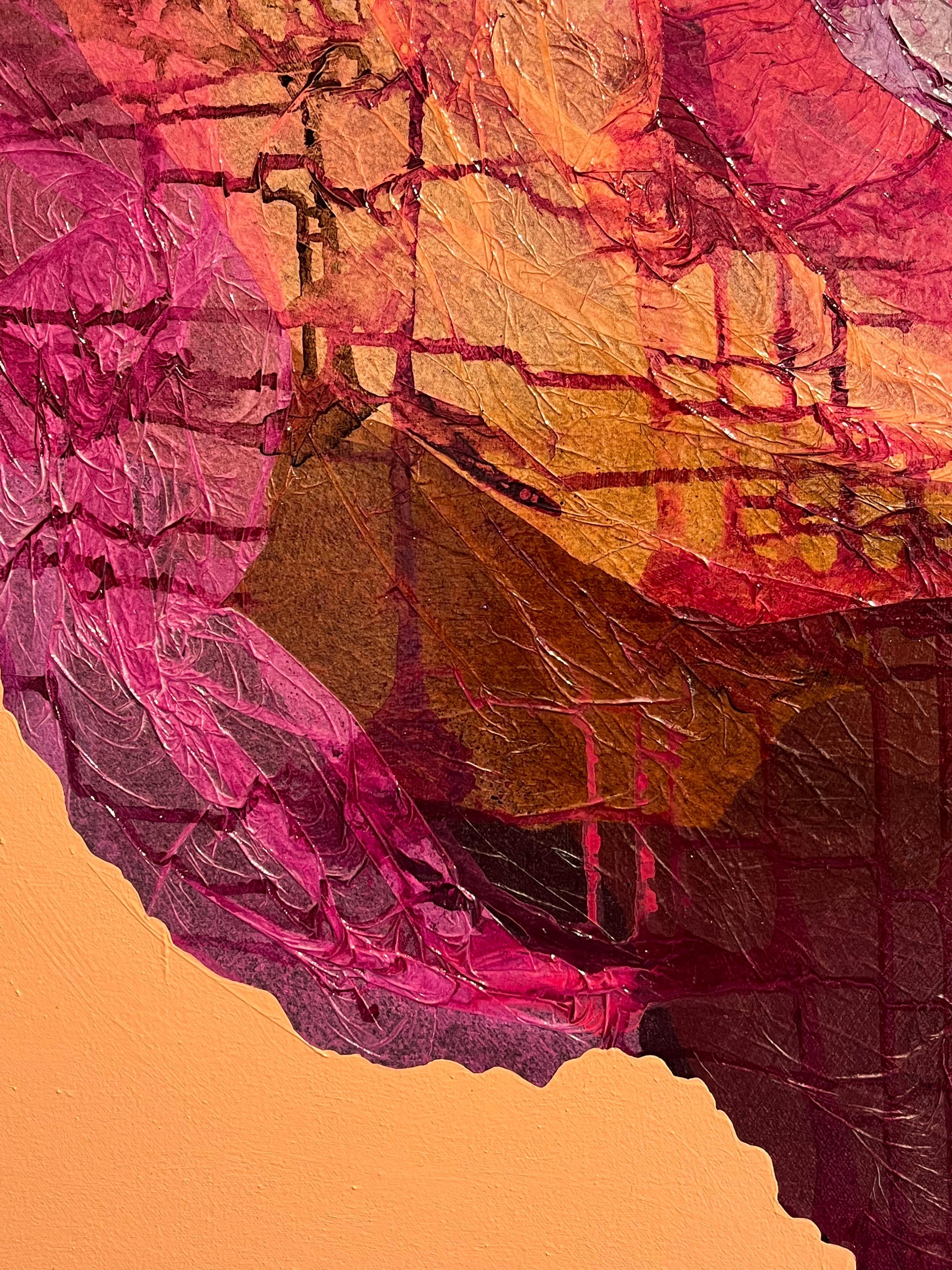 Hierba dulce II -cuadro al óleo abstracto original- Arte moderno contemporáneo - Abstract Painting Marrón de Antoinette Ferwerda