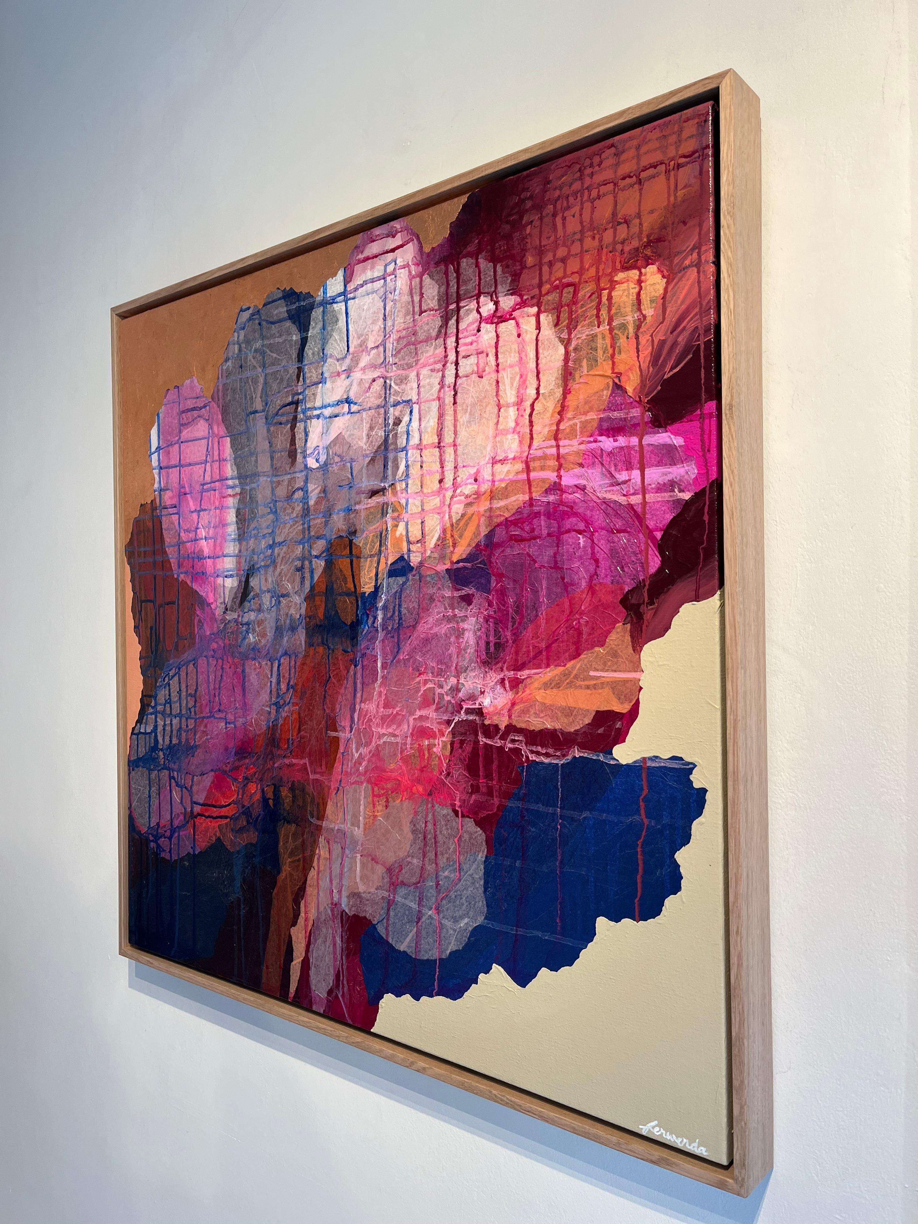 Sweet Grass - pittura ad olio floreale astratta moderna e originale - Arte contemporanea - Painting Espressionismo astratto di Antoinette Ferwerda
