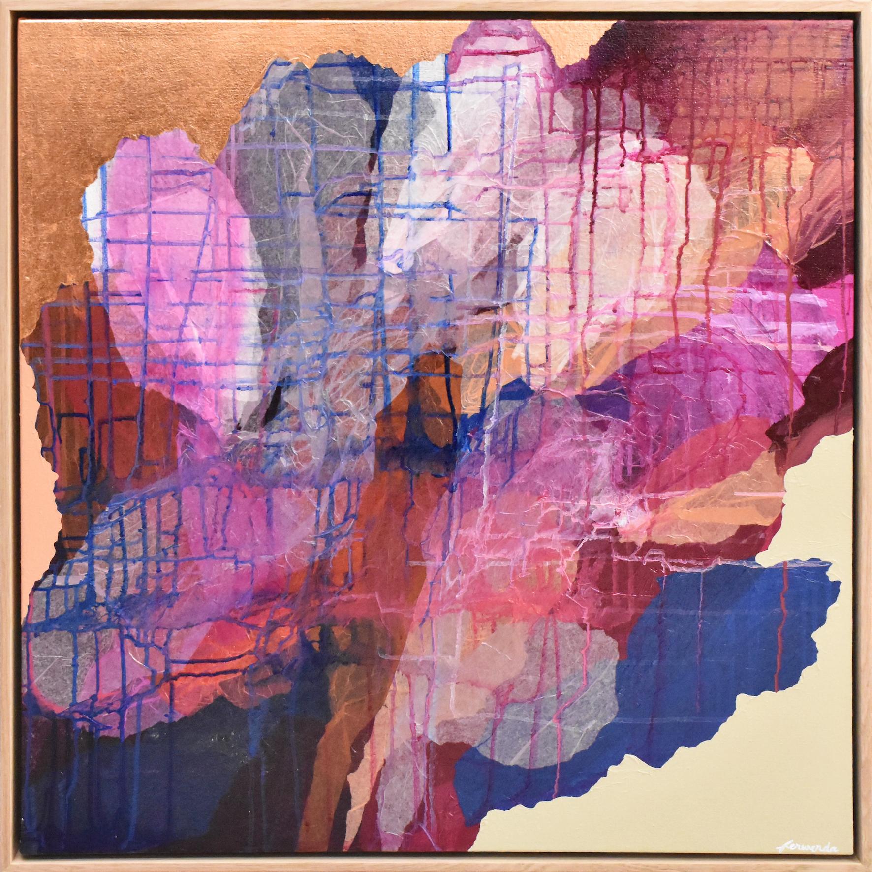 Sweet Grass - pittura ad olio floreale astratta moderna e originale - Arte contemporanea