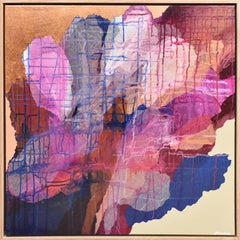 Sweet Grass-original modern abstract floral oil painting - contemporary Art