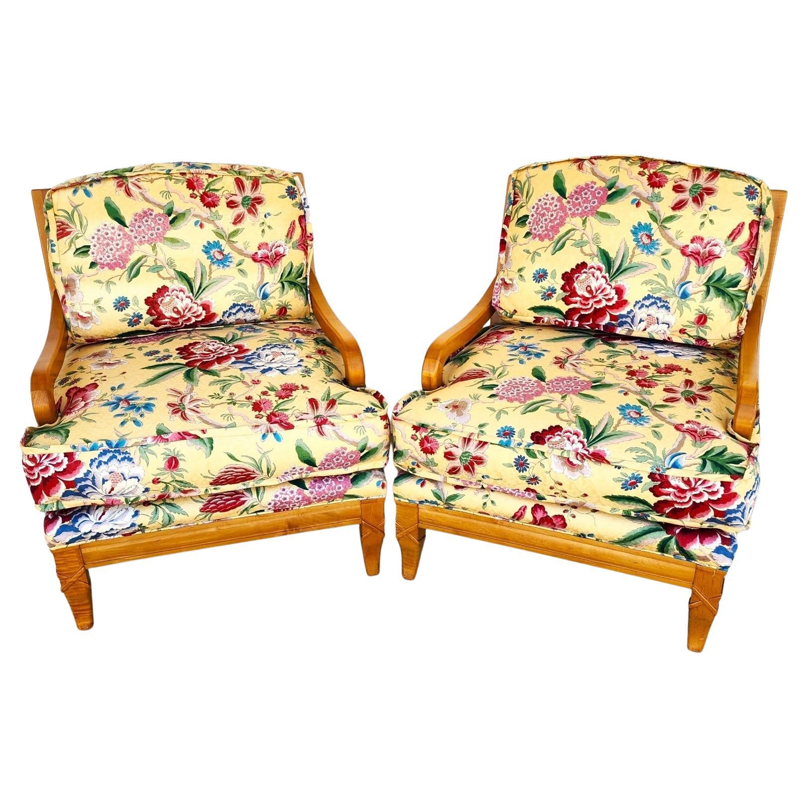 Sedie da salotto Antoinette Coppia floreale tropicale