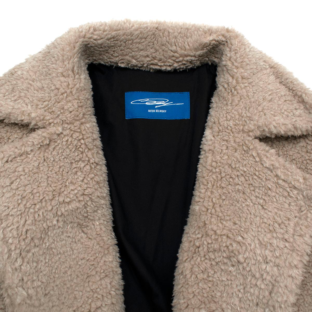 shearling robe coat