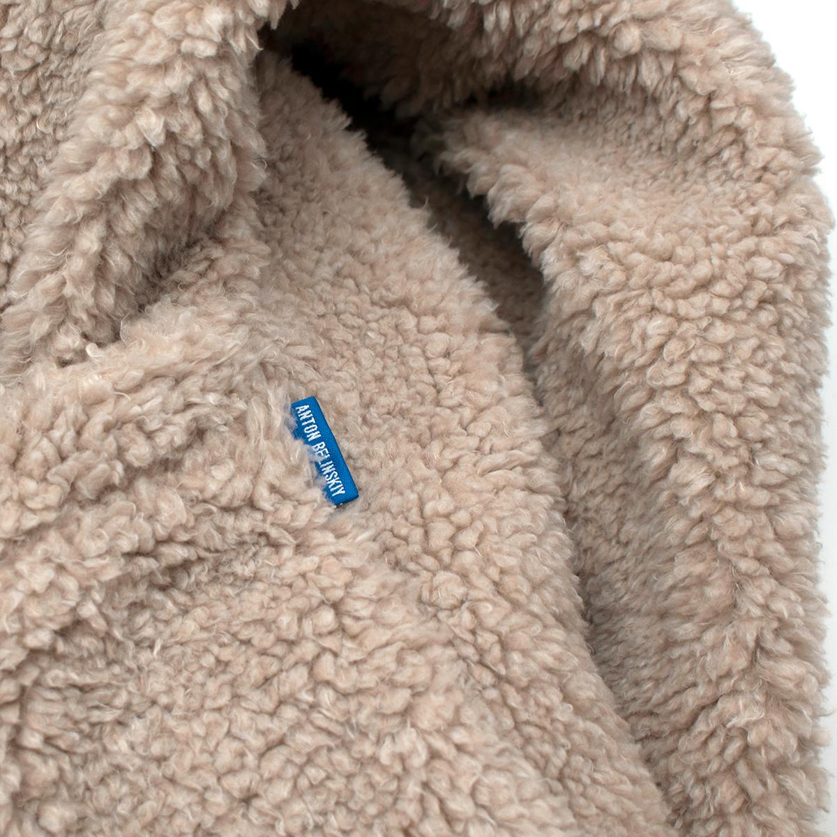 Anton Belinskiy Faux-Shearling Robe-Coat - US 8 In New Condition For Sale In London, GB