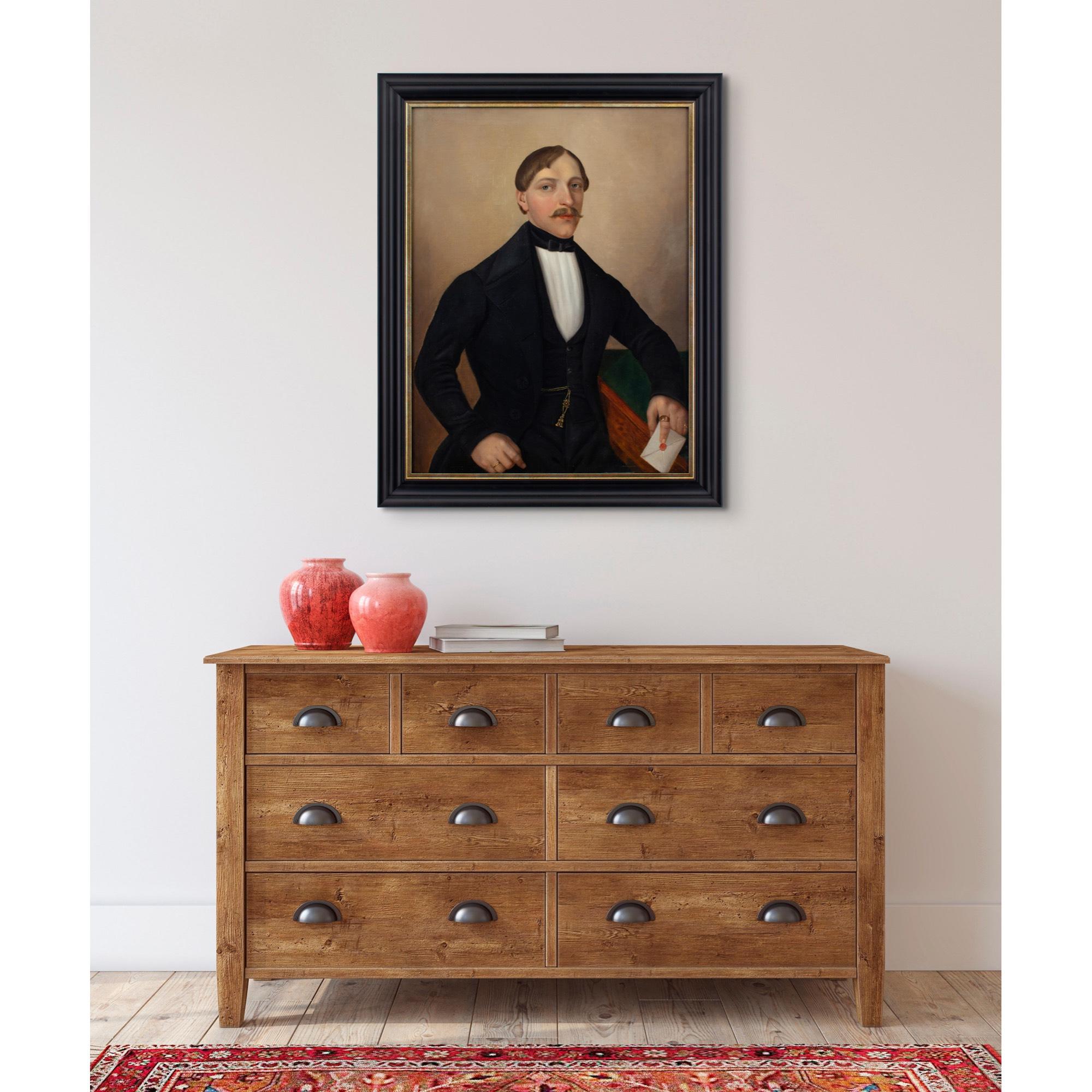 Anton Benno Zottmayr, Portrait d'un gentleman avec une lettre en vente 2