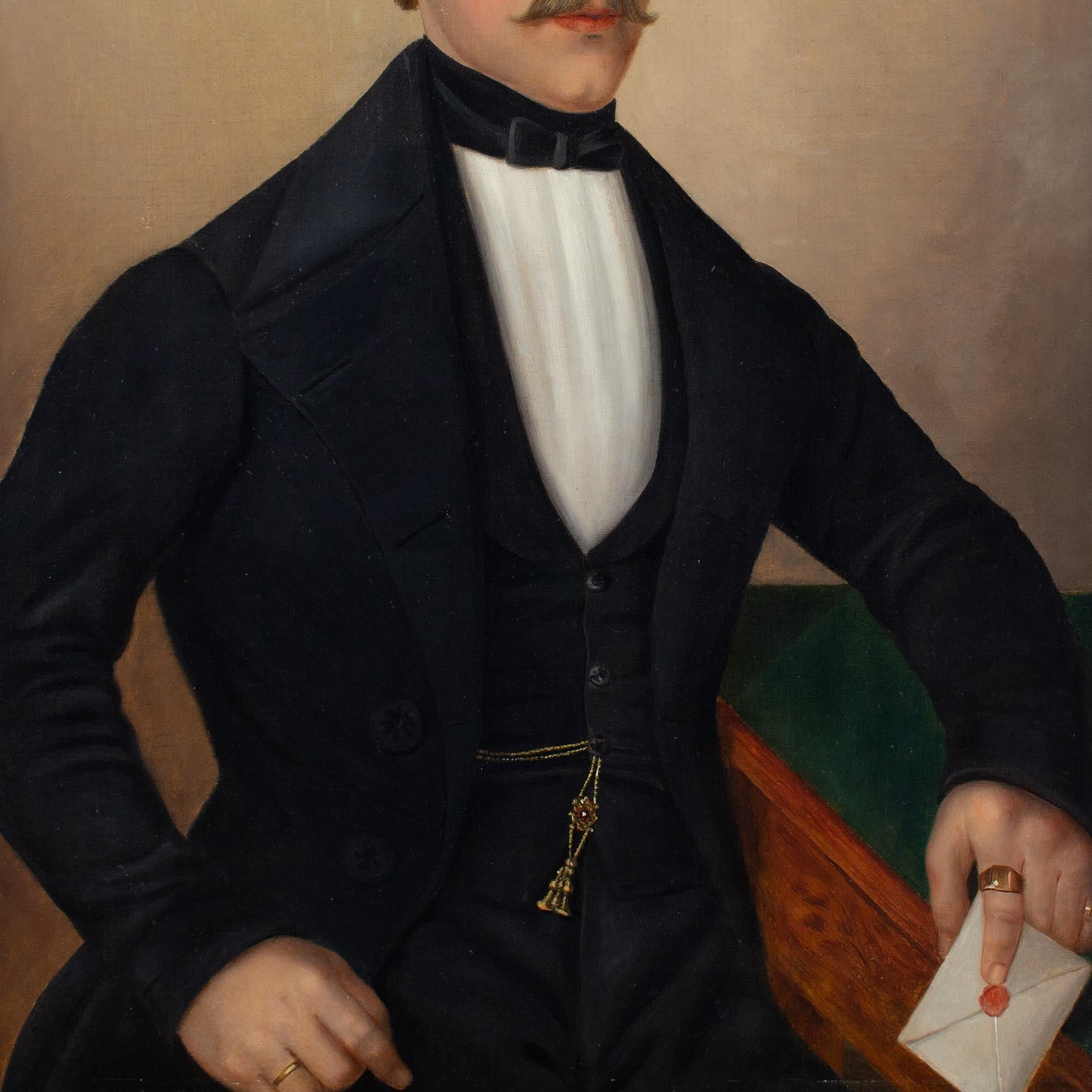 Anton Benno Zottmayr, Portrait d'un gentleman avec une lettre en vente 5