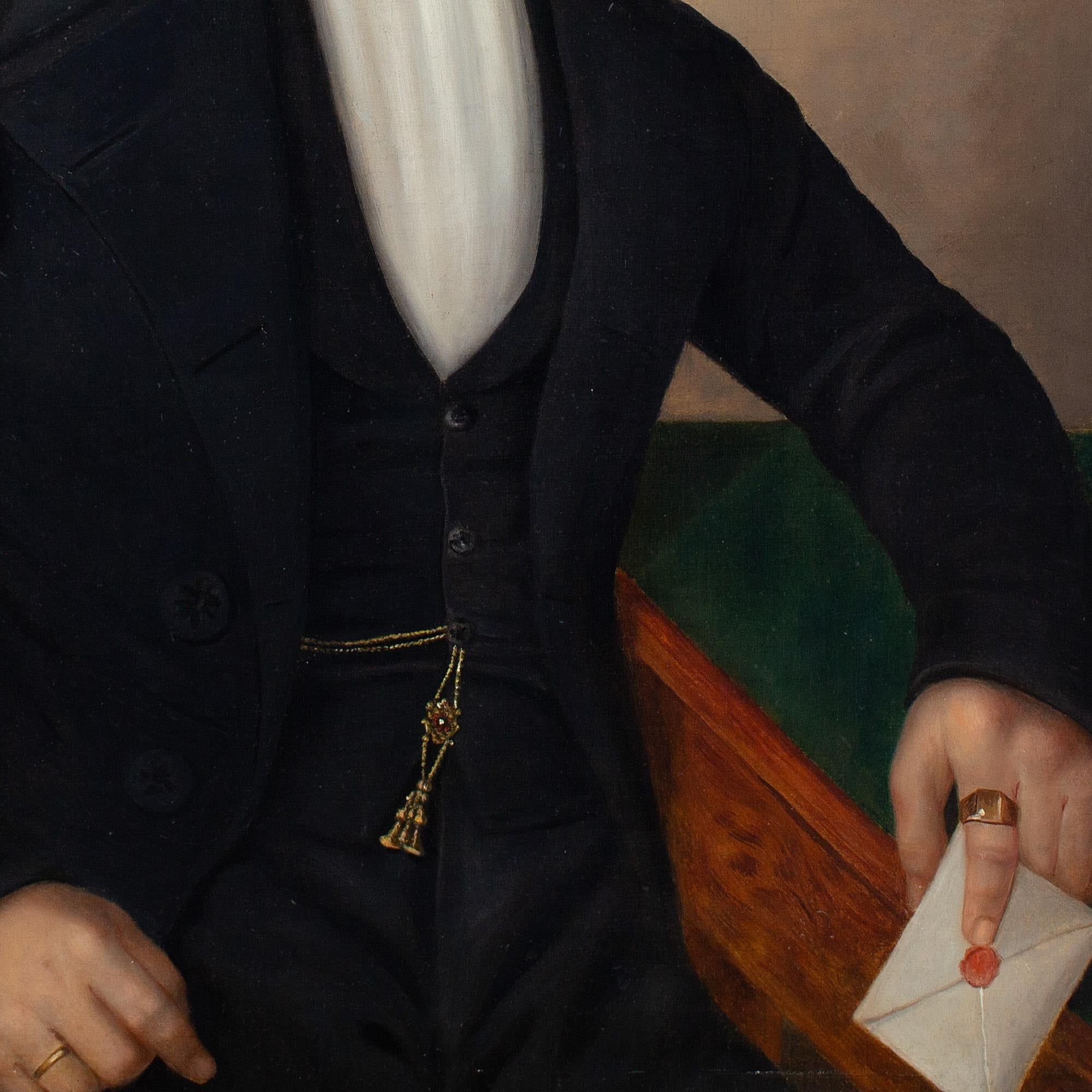 Anton Benno Zottmayr, Portrait d'un gentleman avec une lettre en vente 7