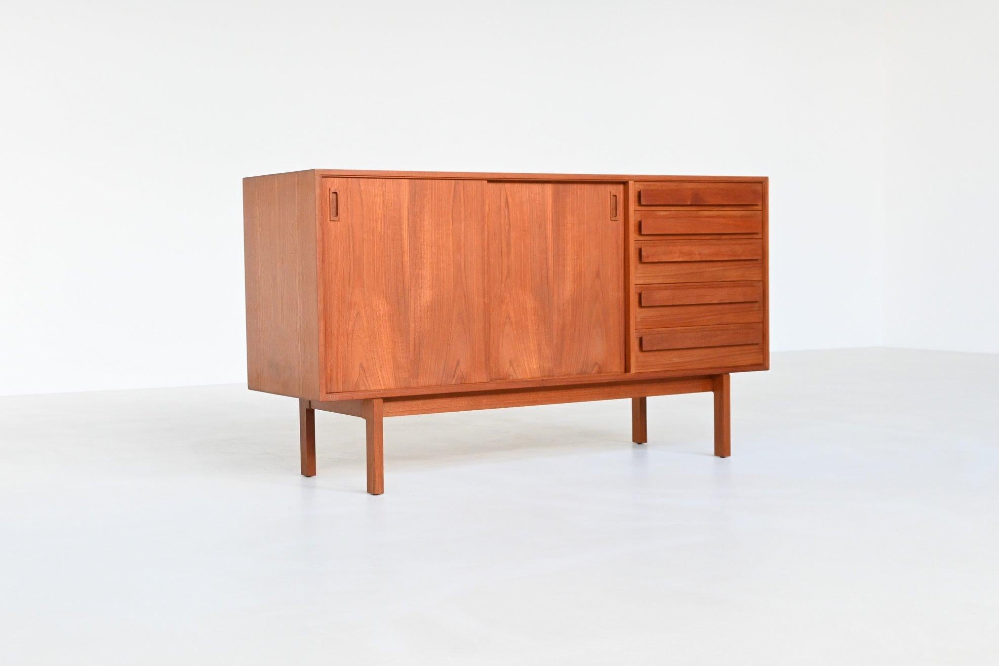 Scandinavian Modern Anton Borg sideboard in teak Randers Mobelfabrik Denmark 1960 For Sale