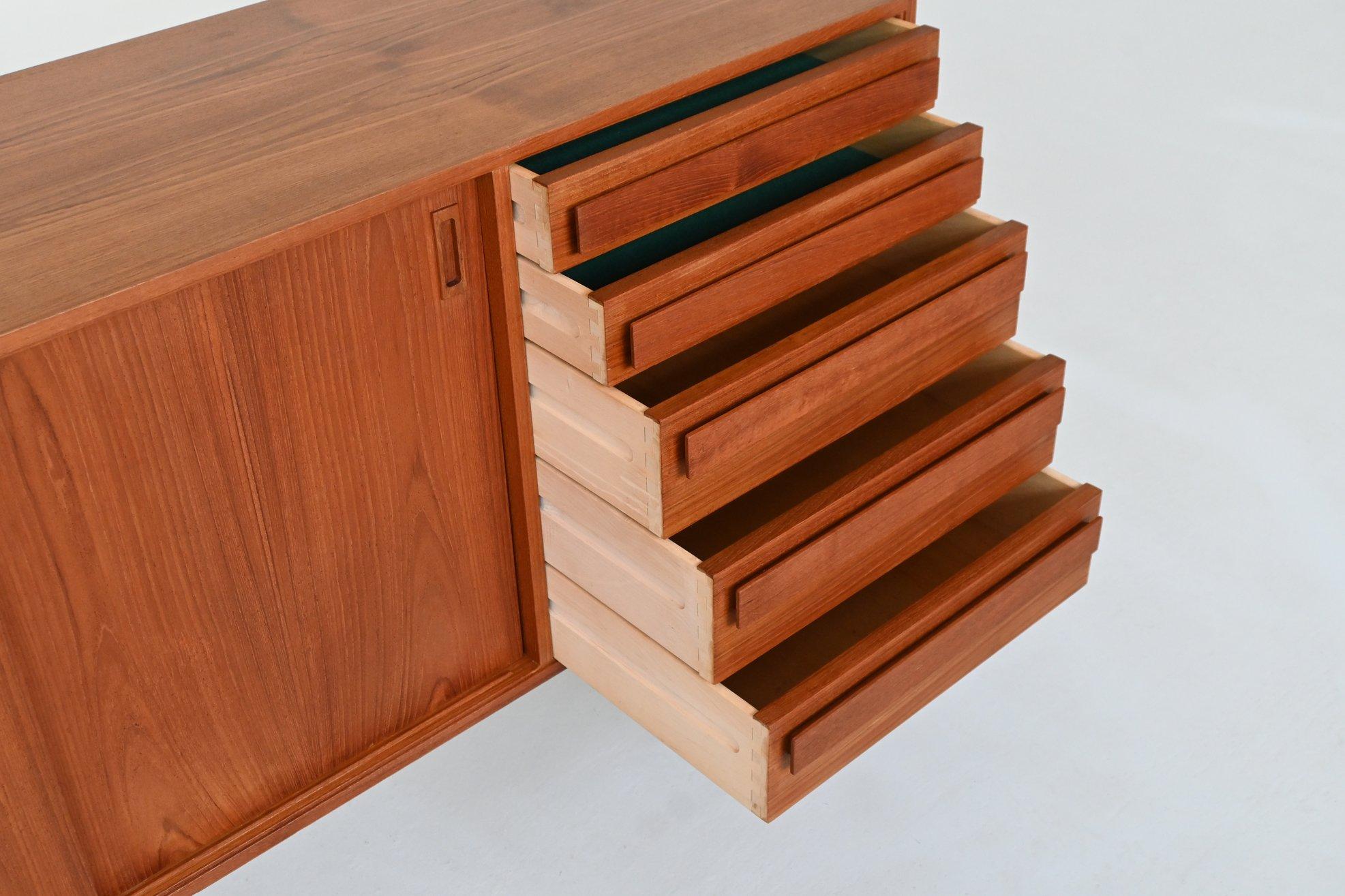 Teak Anton Borg sideboard in teak Randers Mobelfabrik Denmark 1960 For Sale