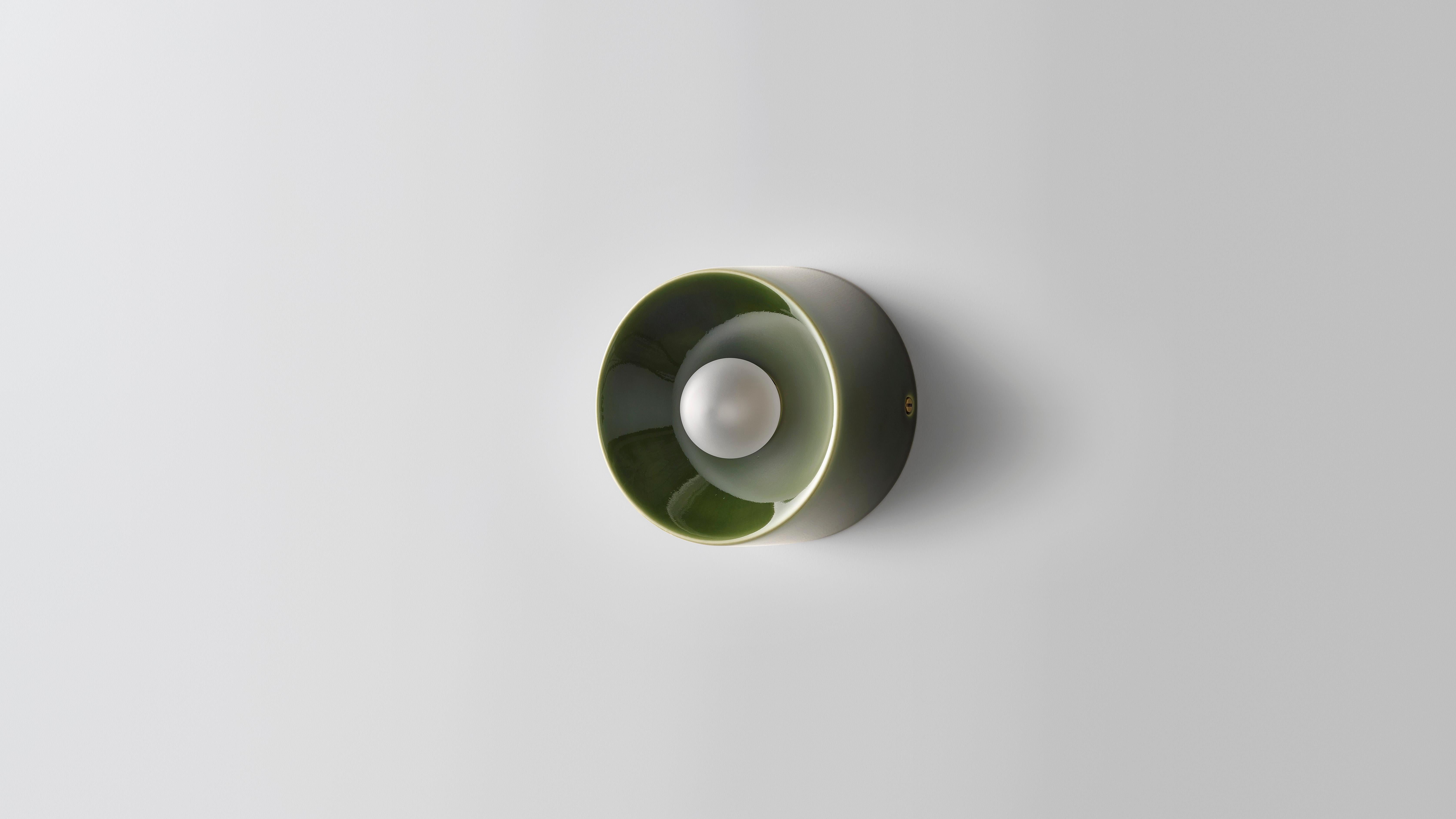Modern Anton Ceramic Green Lamp by Volker Haug For Sale