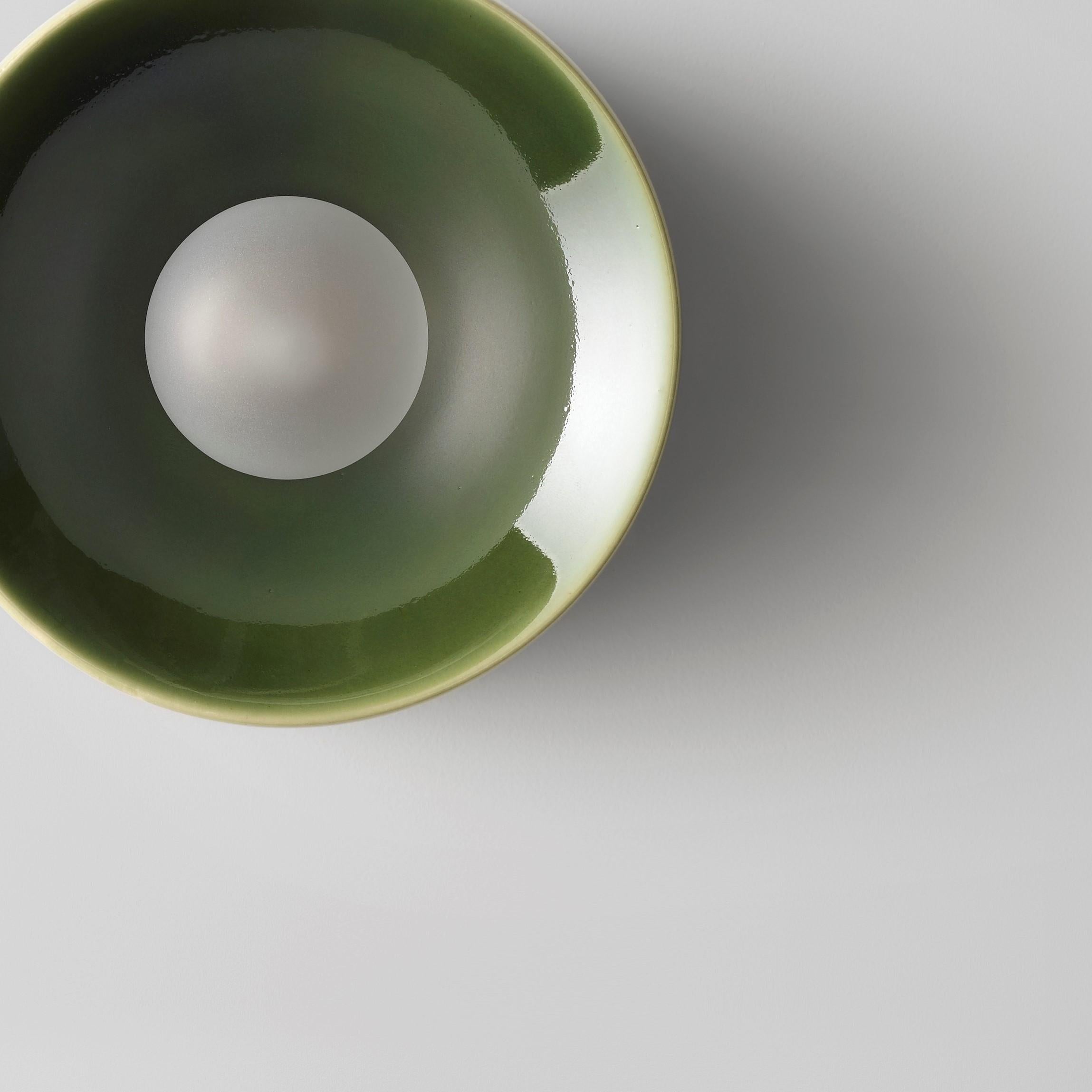 Australian Anton Ceramic Green Lamp by Volker Haug For Sale