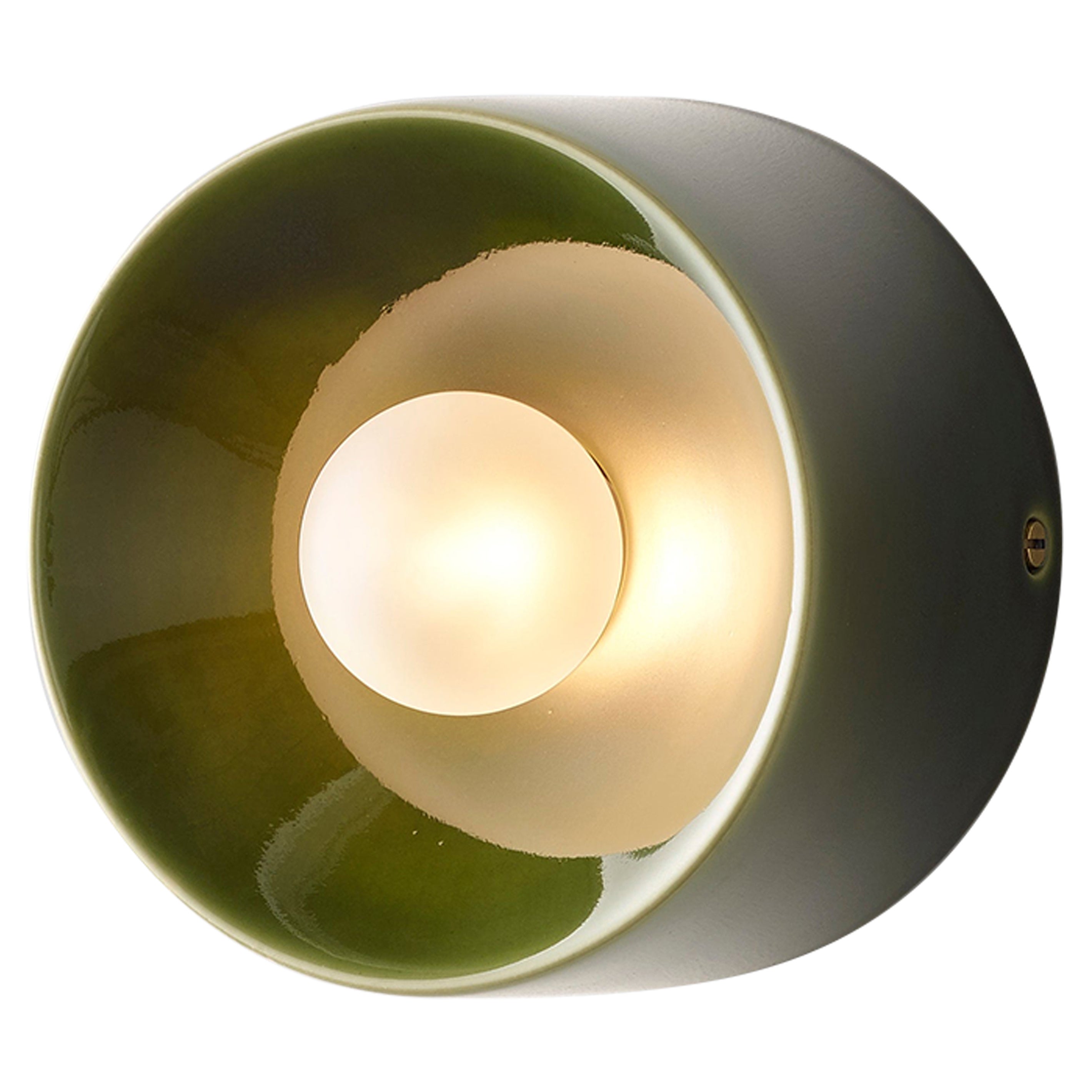 Anton Ceramic Green Lamp by Volker Haug