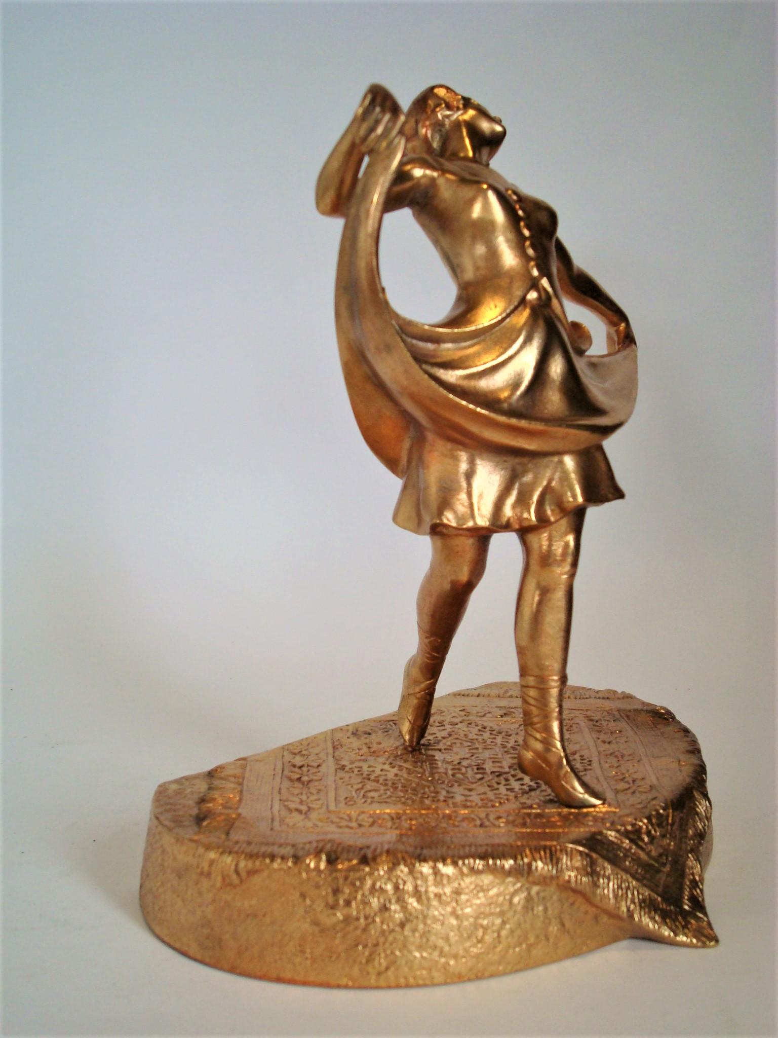 Serre-livres d'une danseuse de ballet Anton Chotka en bronze doré, Autriche, vers 1900 en vente 8